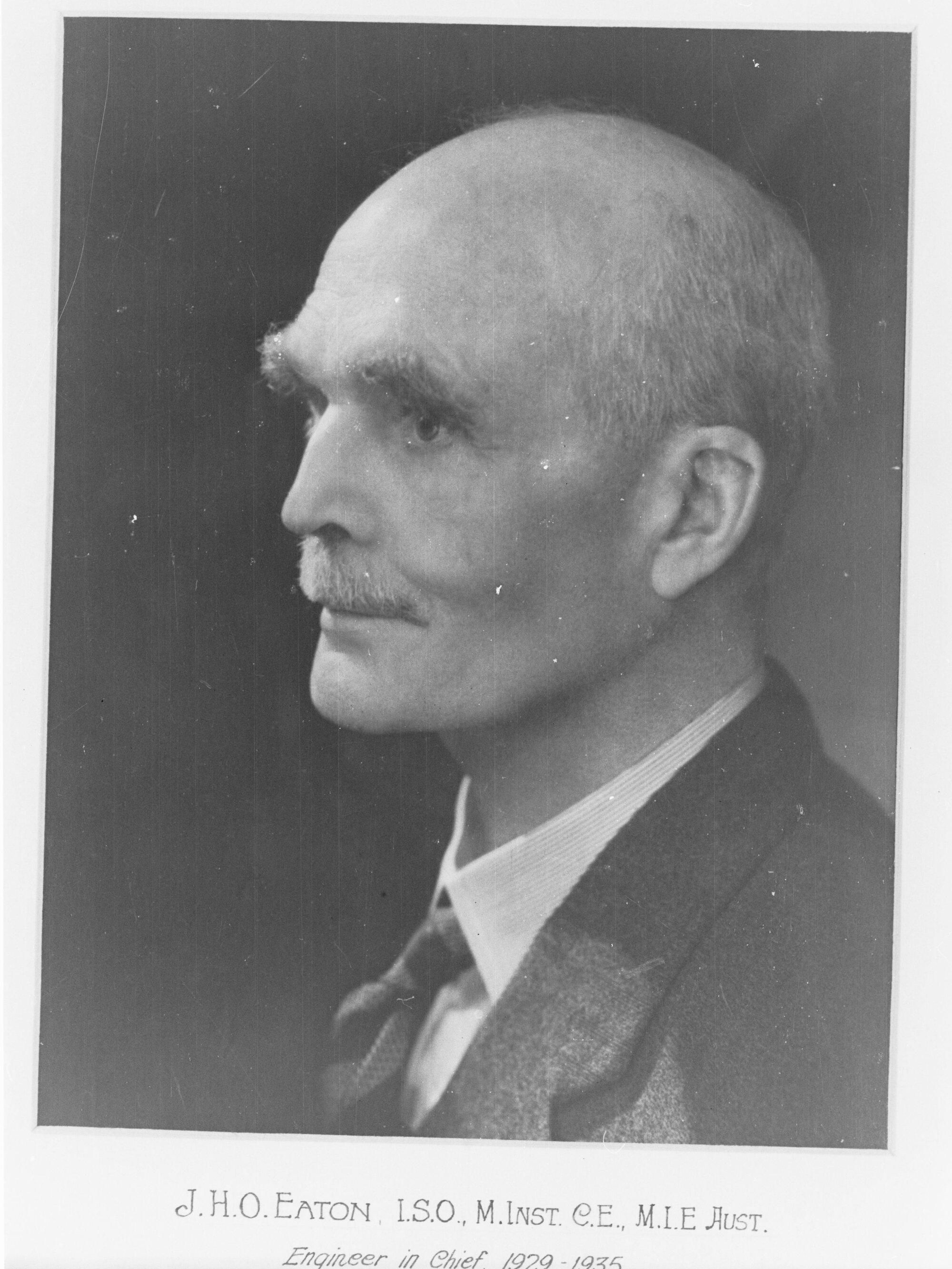 Portrait of Mr. J.H.O. Eaton - Engineer in Chief 1929 - 36