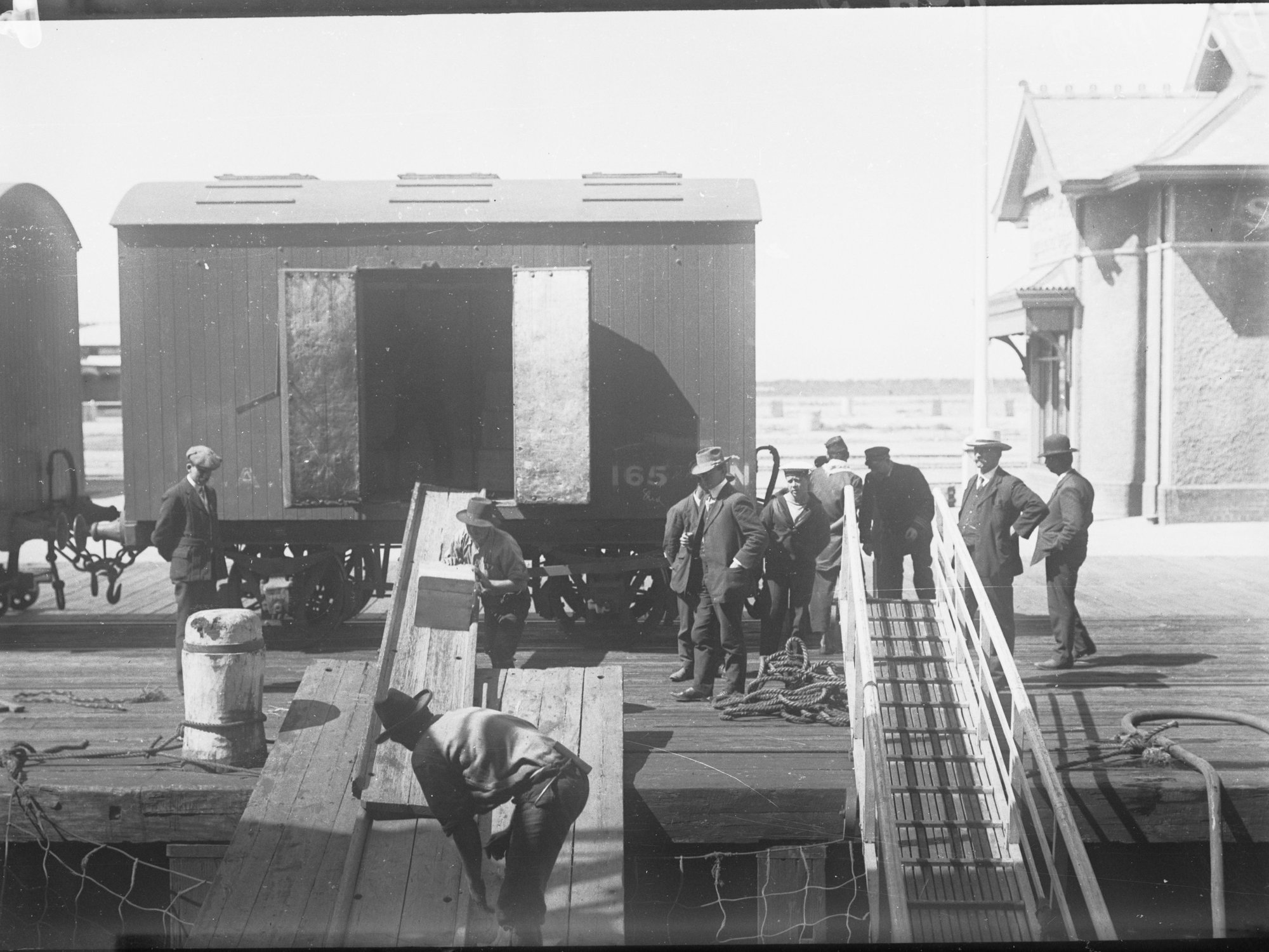 Loading butter onto ship