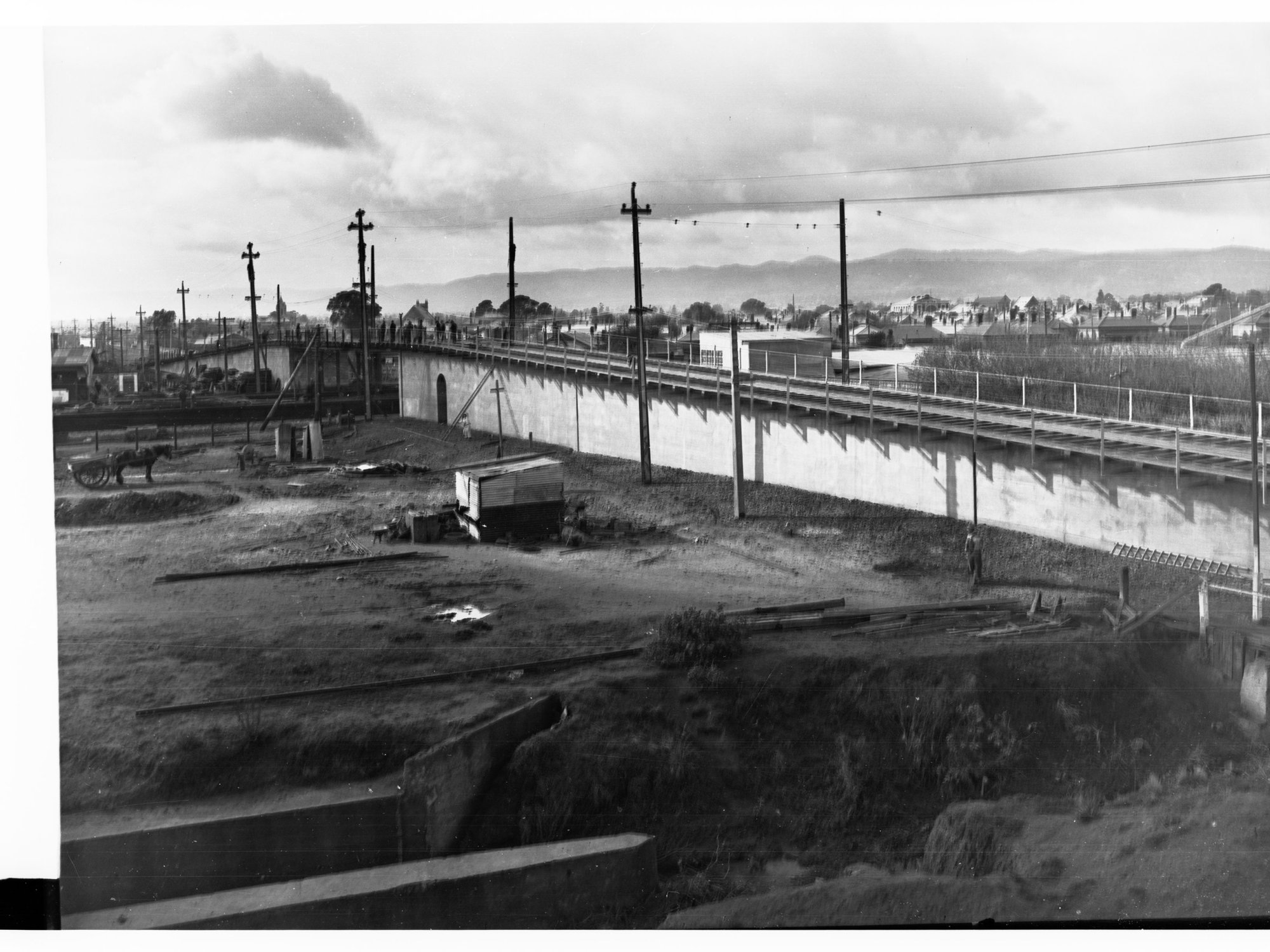 Tramway bridge at Goodwood under construction