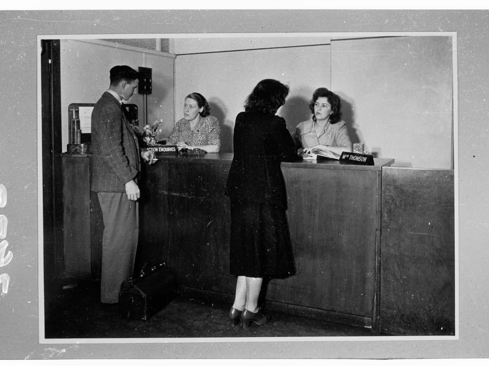 Reconstruction training school - Education Dept. - enquiry counter