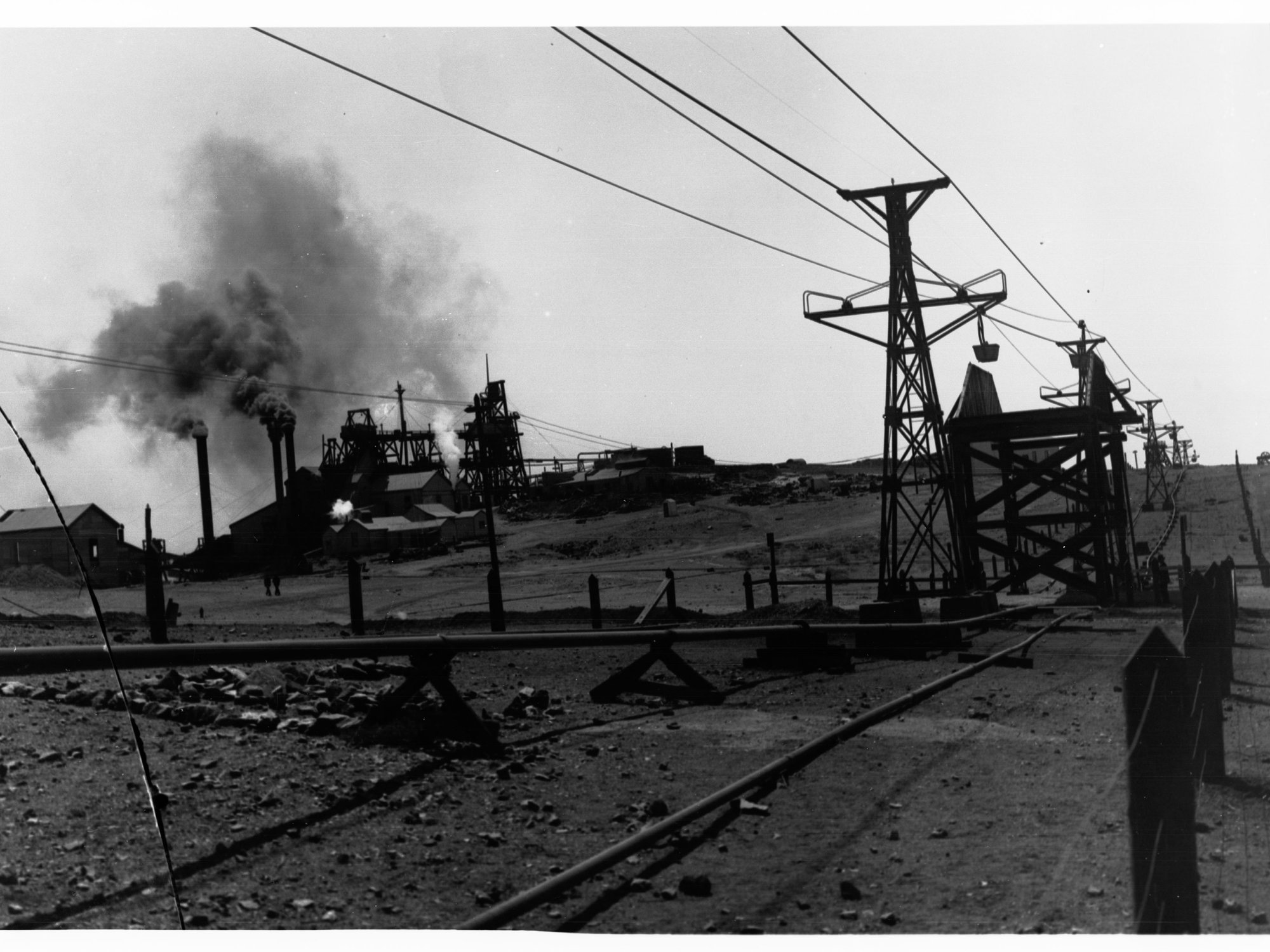 Broken Hill Aerial Tramway on British Mine