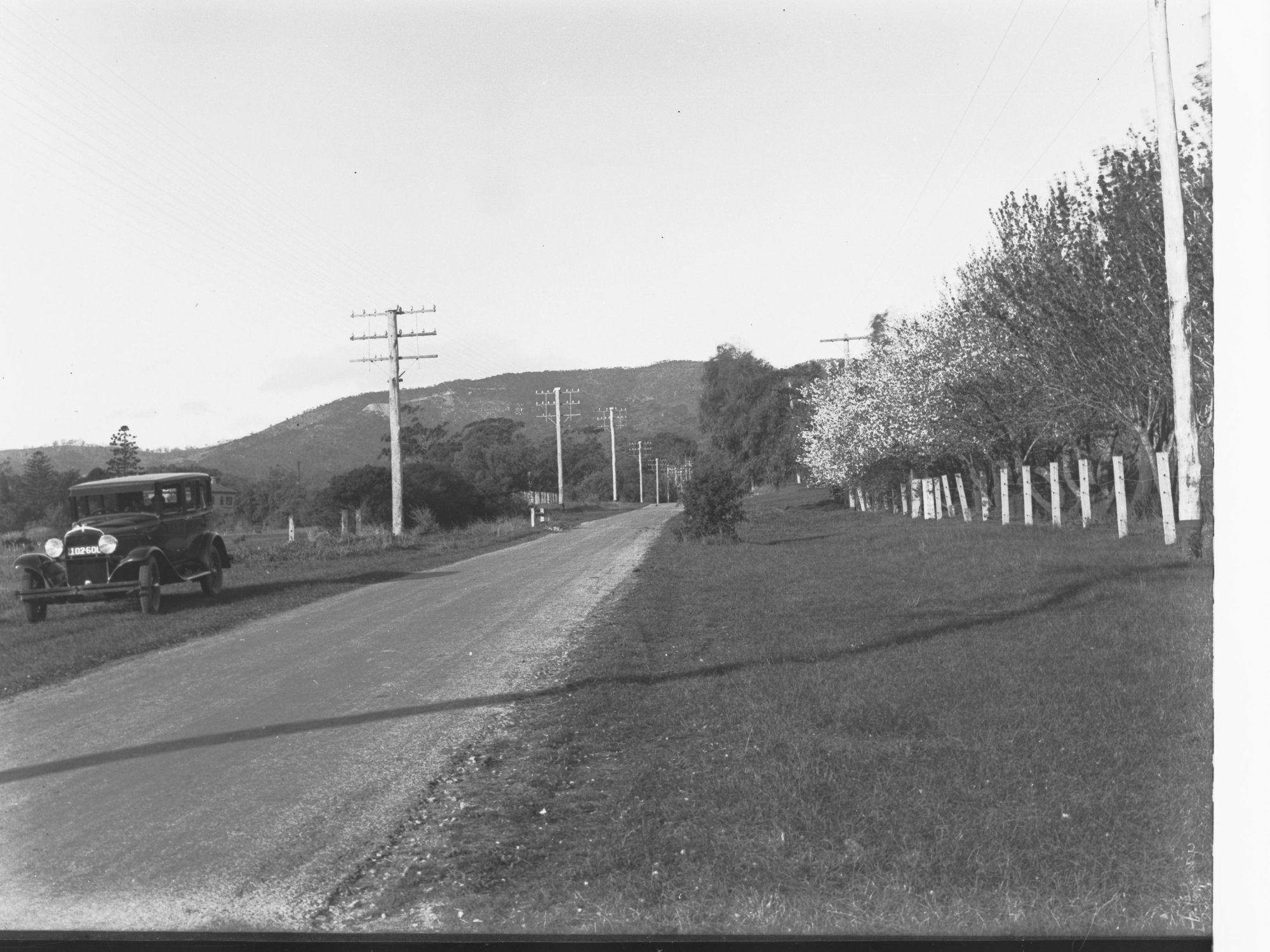 Automobile Parked on the Side of the Road