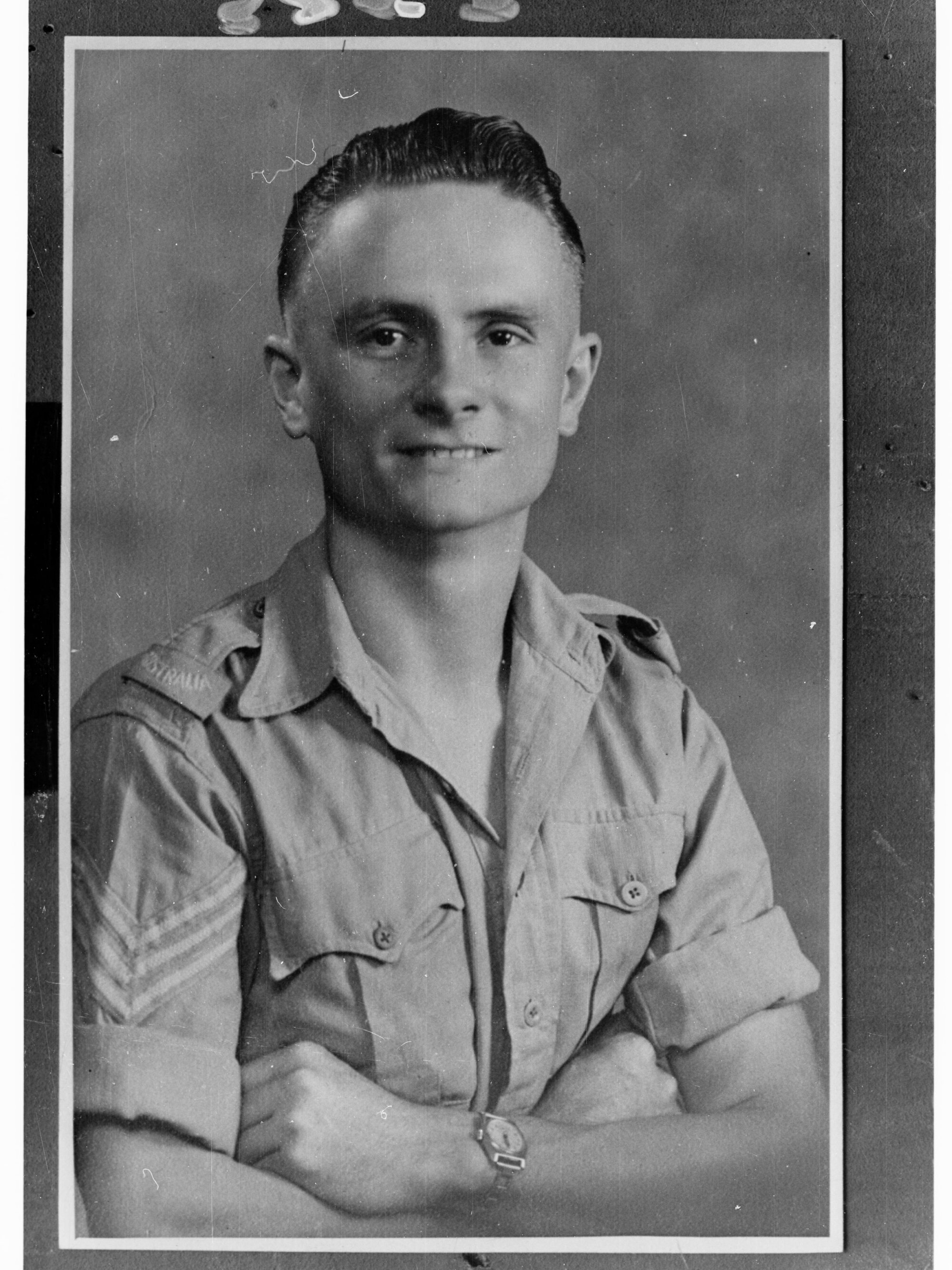 Portrait of a soldier in Australian Imperial Force - photo copied for Roll of Honour