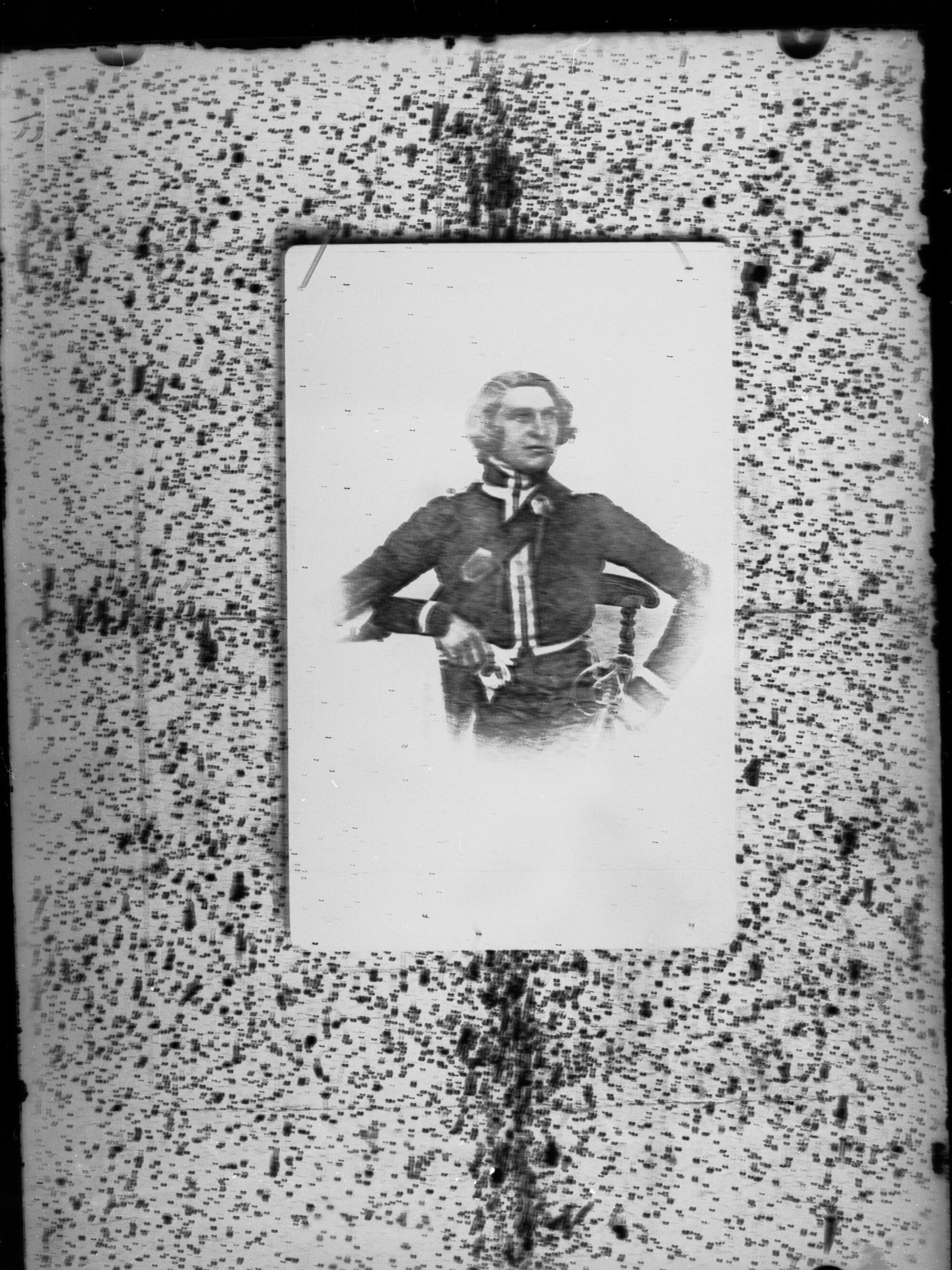 Sketch of a soldier in a military uniform