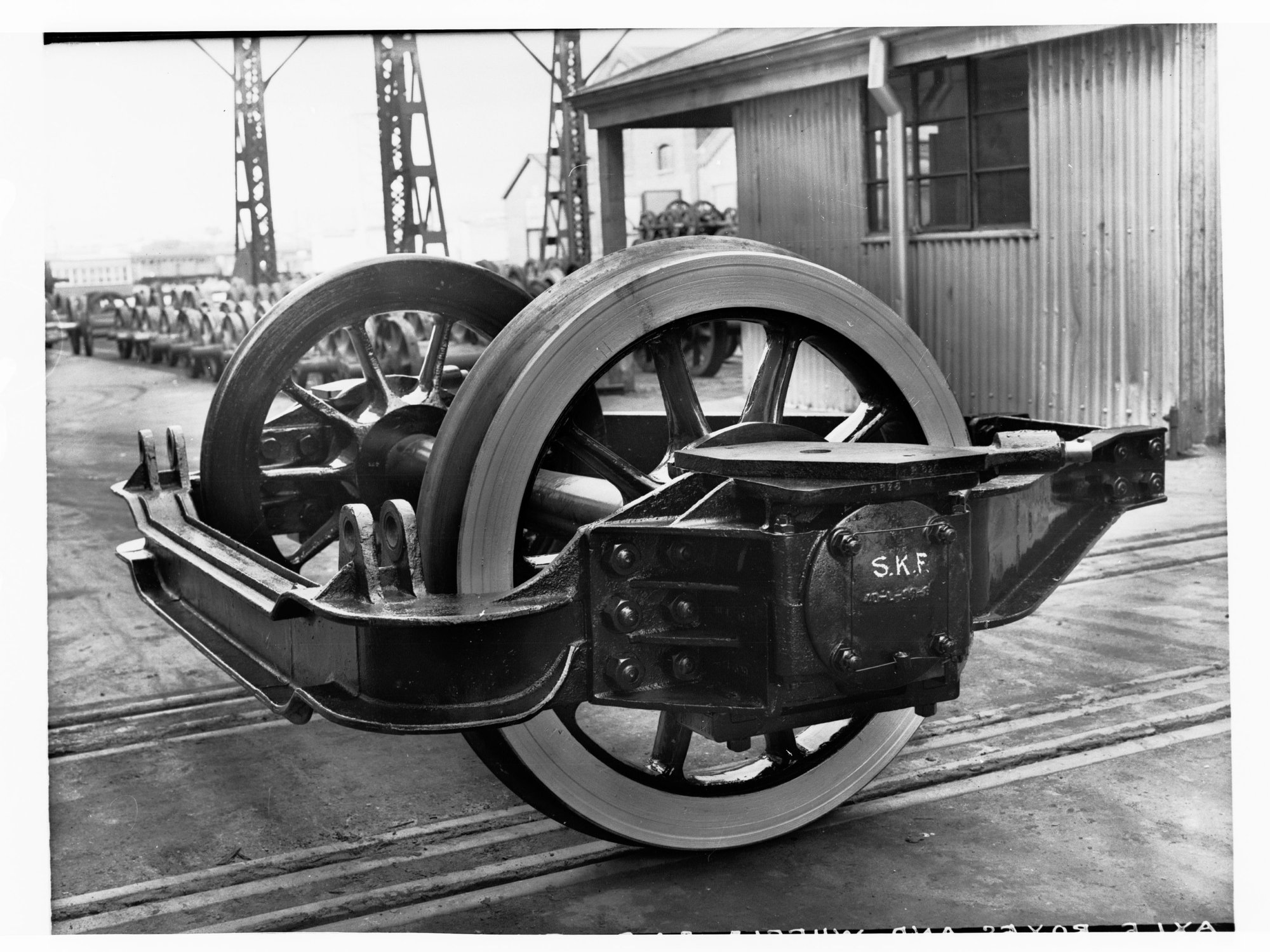 Axle and bearings - Islington Railway workshop