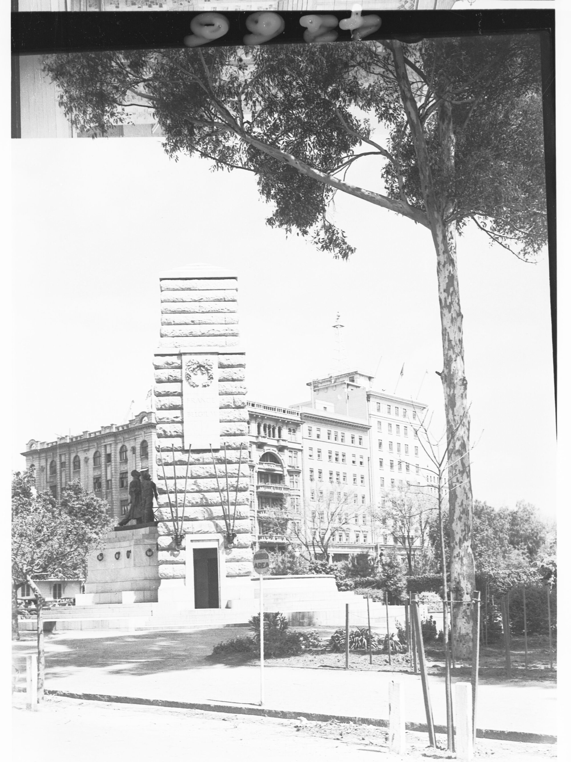Kintore Avenue showing the back of the National War Memorial on North Terrace