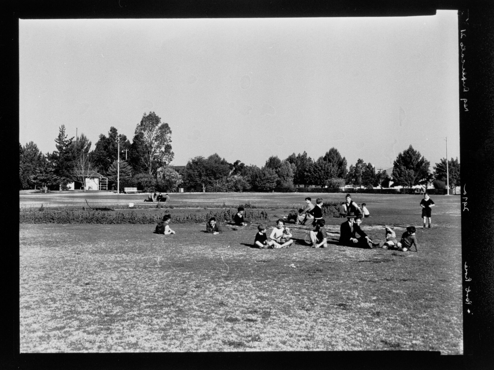 Port Pirie - people sitting on reserve