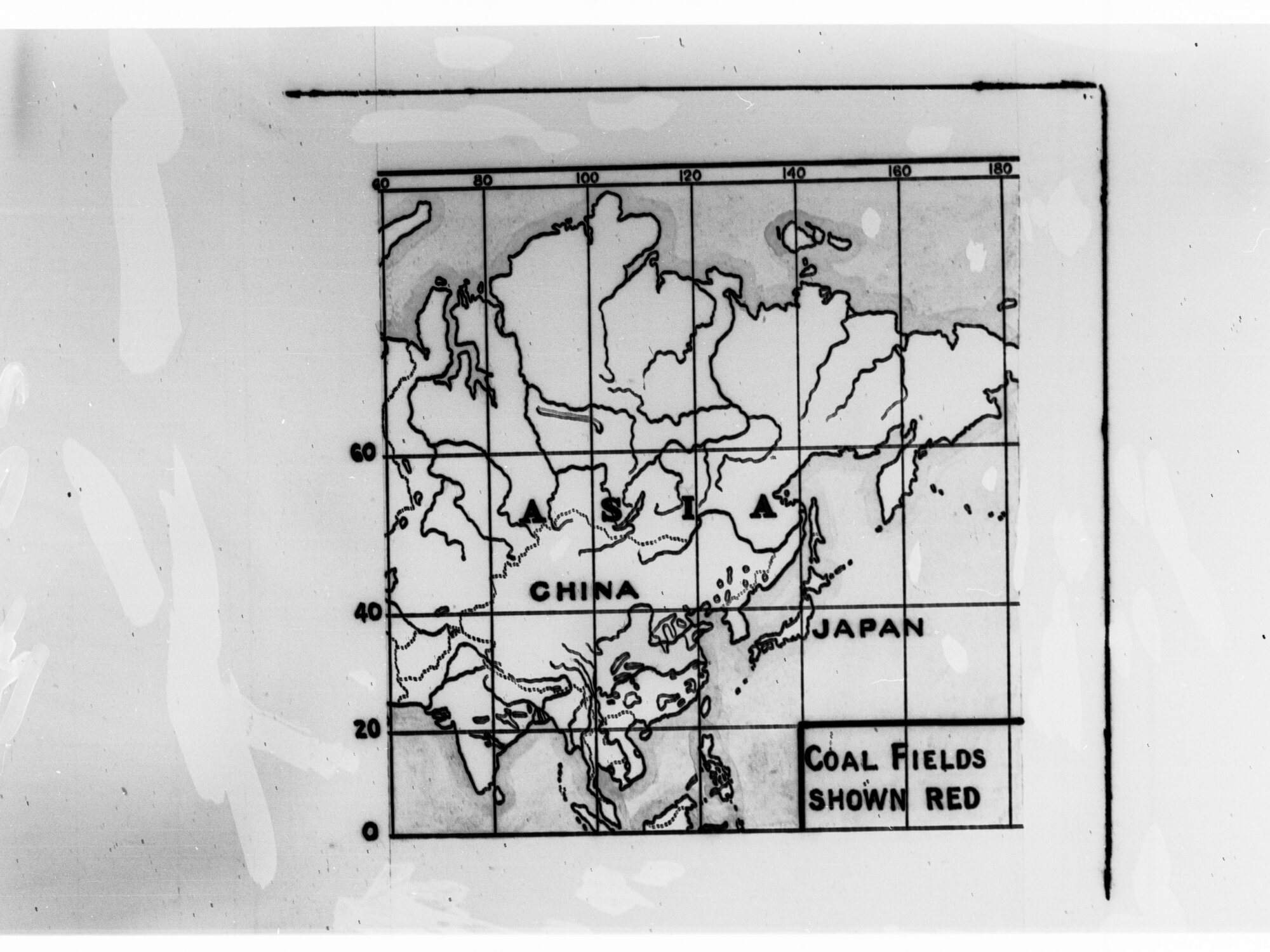 Map of Coal Fields in Asia