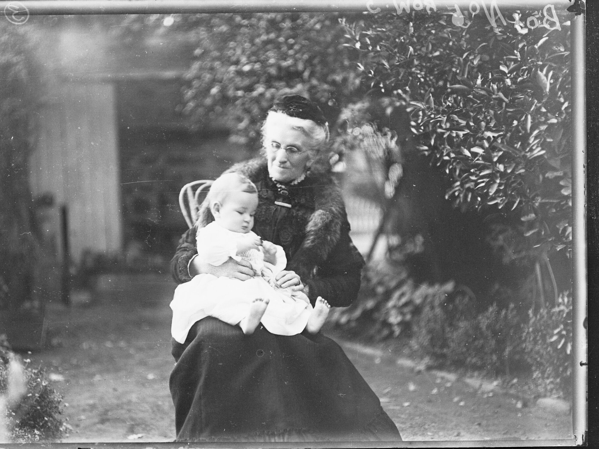 Grandmother and baby