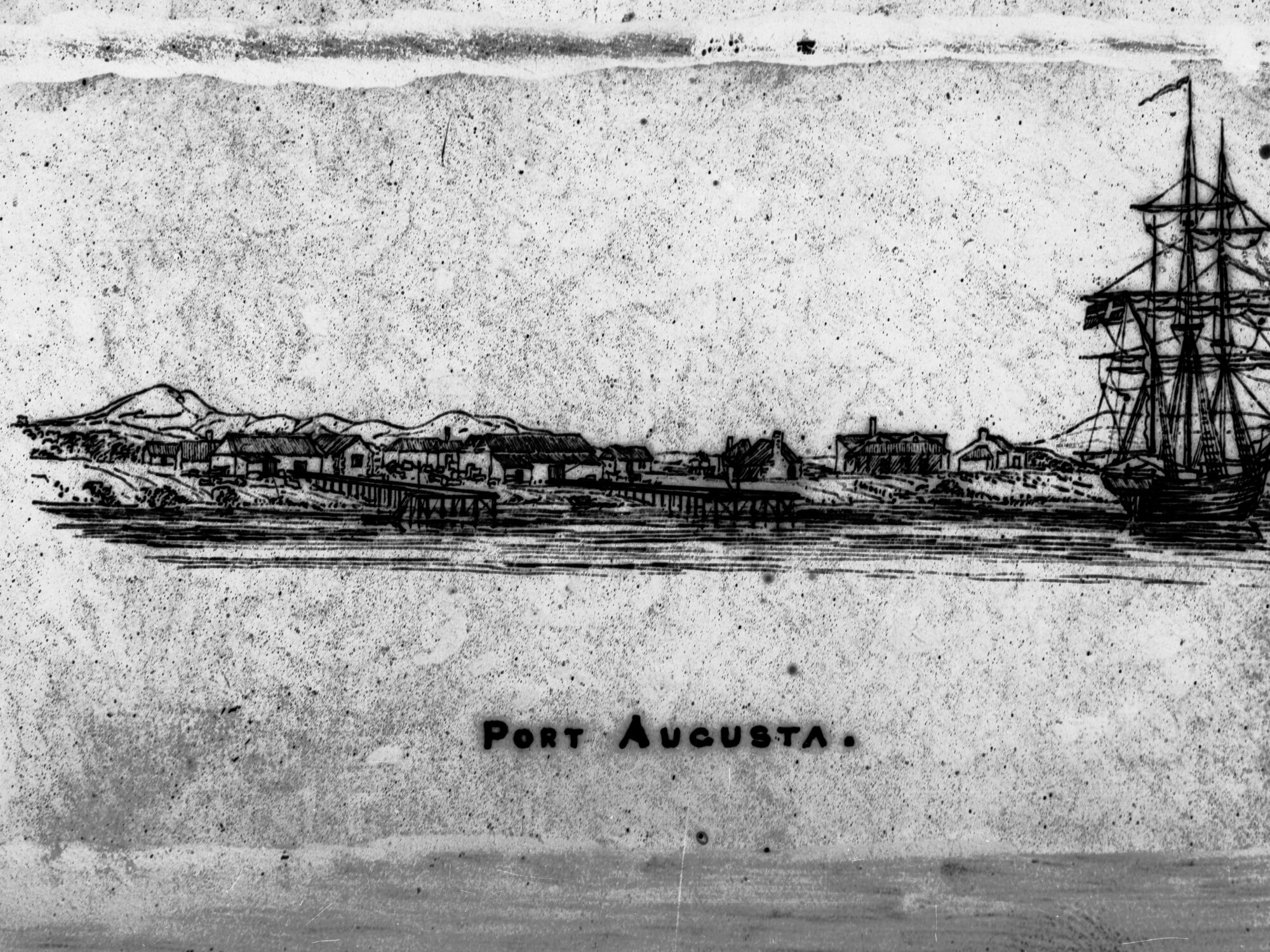 Sketch of Port Augusta (artist unknown)