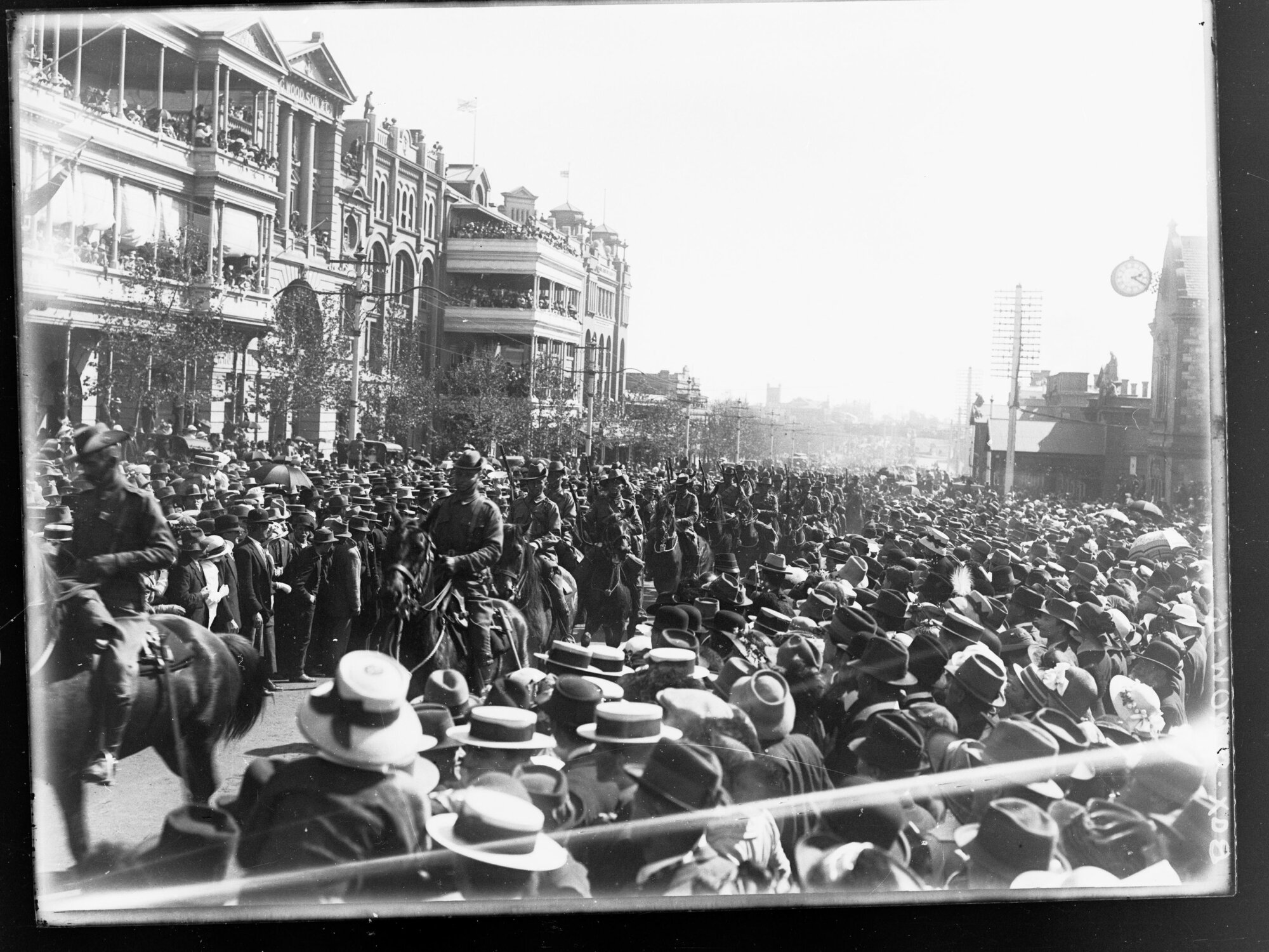 SA Expeditionary Force parade on North Terrace, Adelaide