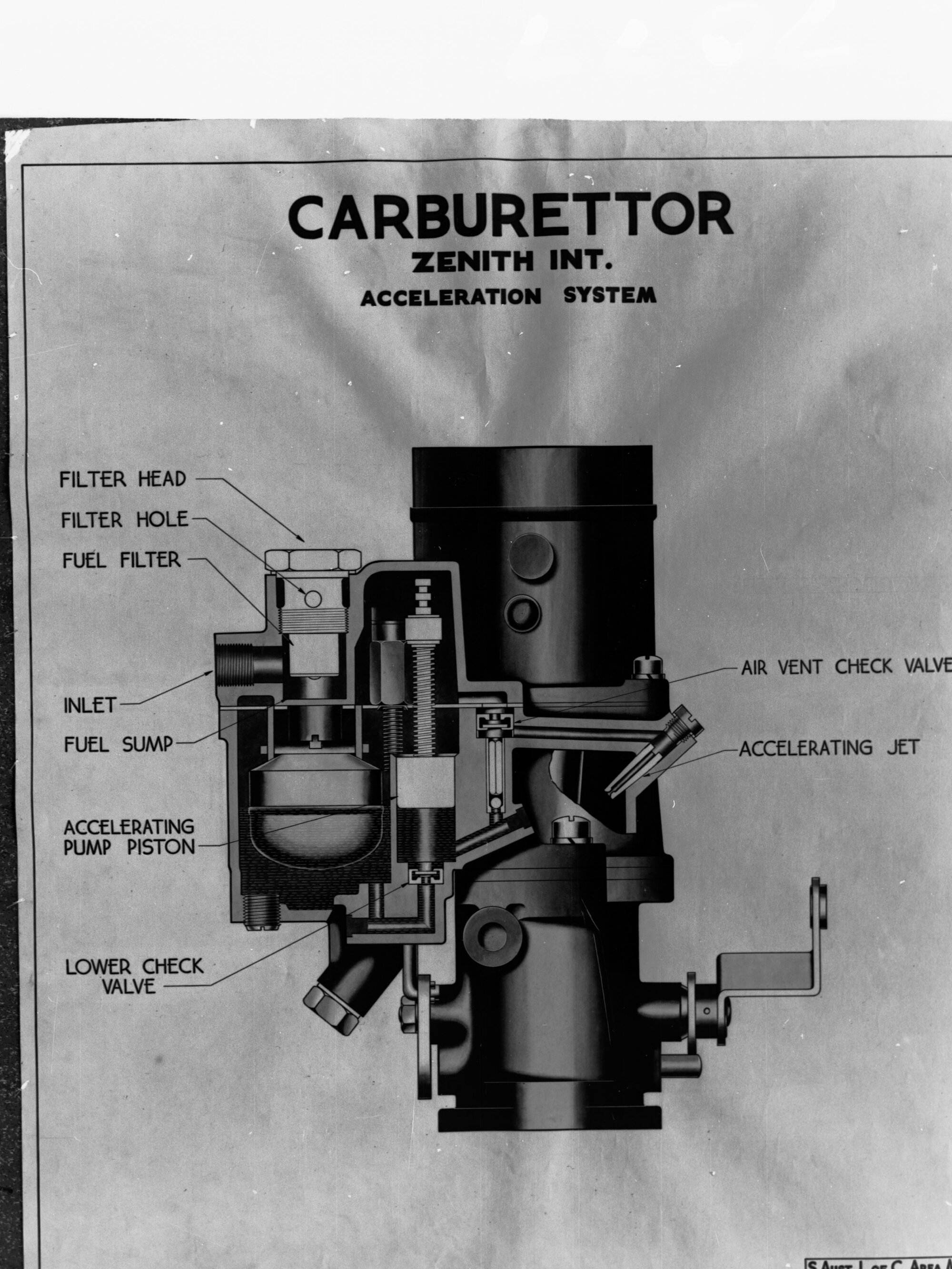 Carburettor Zenith Int Acceleration System Technical Drawing