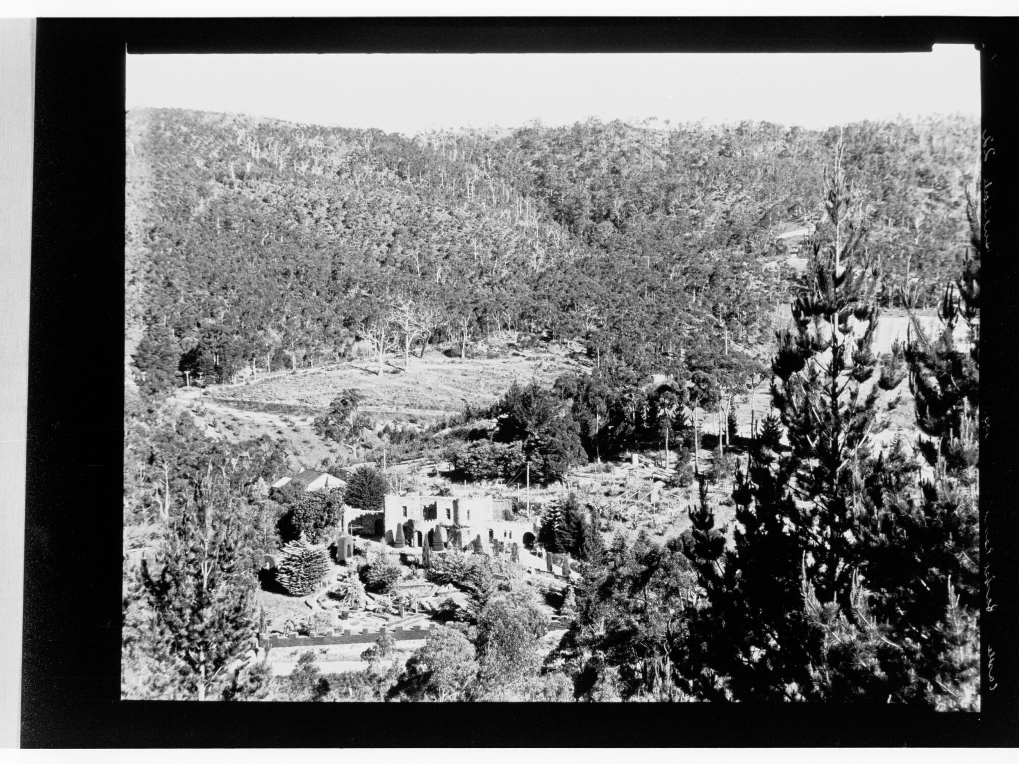 Aerial shot of 'The Castle', Basket Range