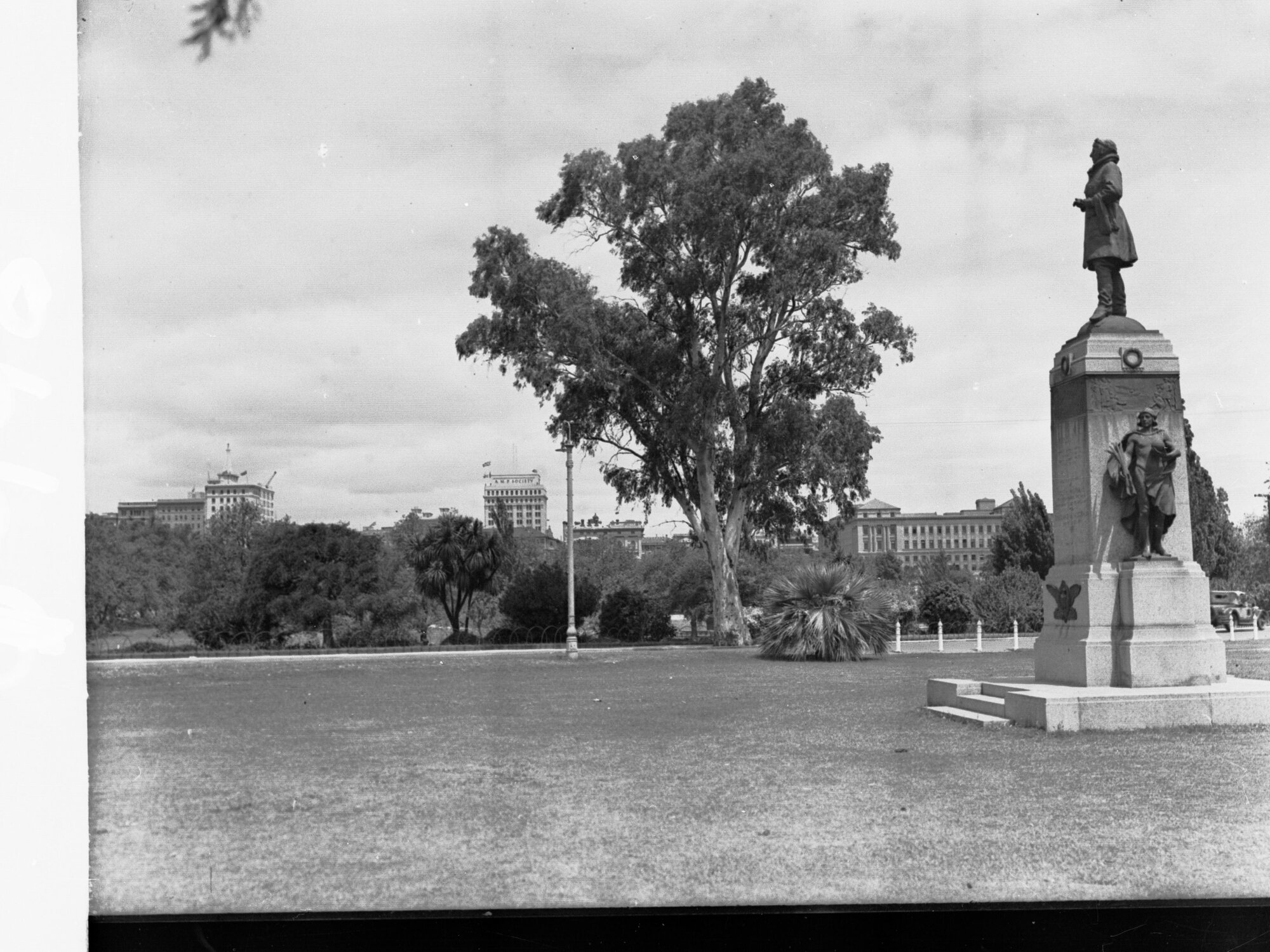 Statue of Sir Ross Smith and Adelaide in Distance