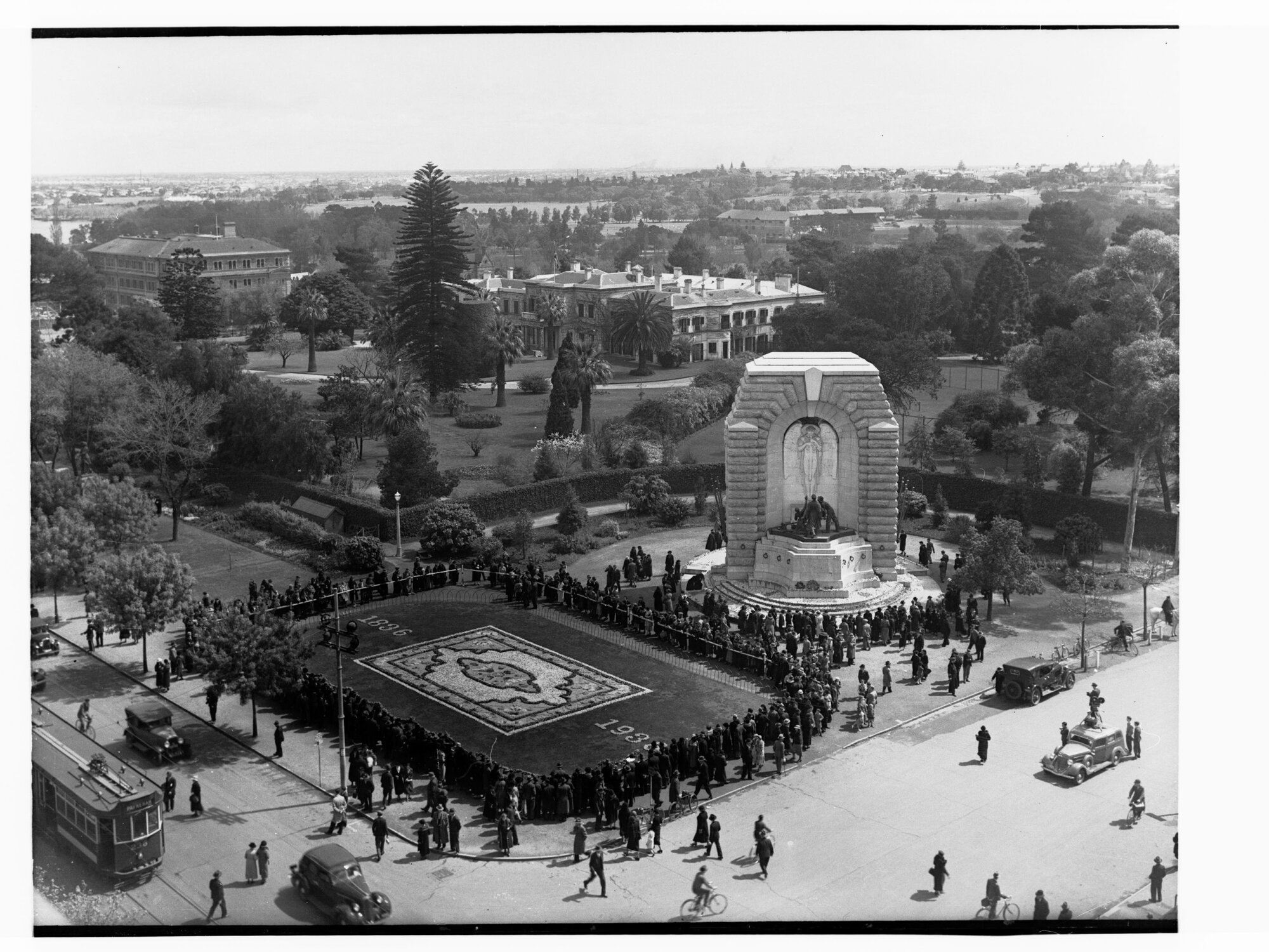 Floral carpet, North Terrace