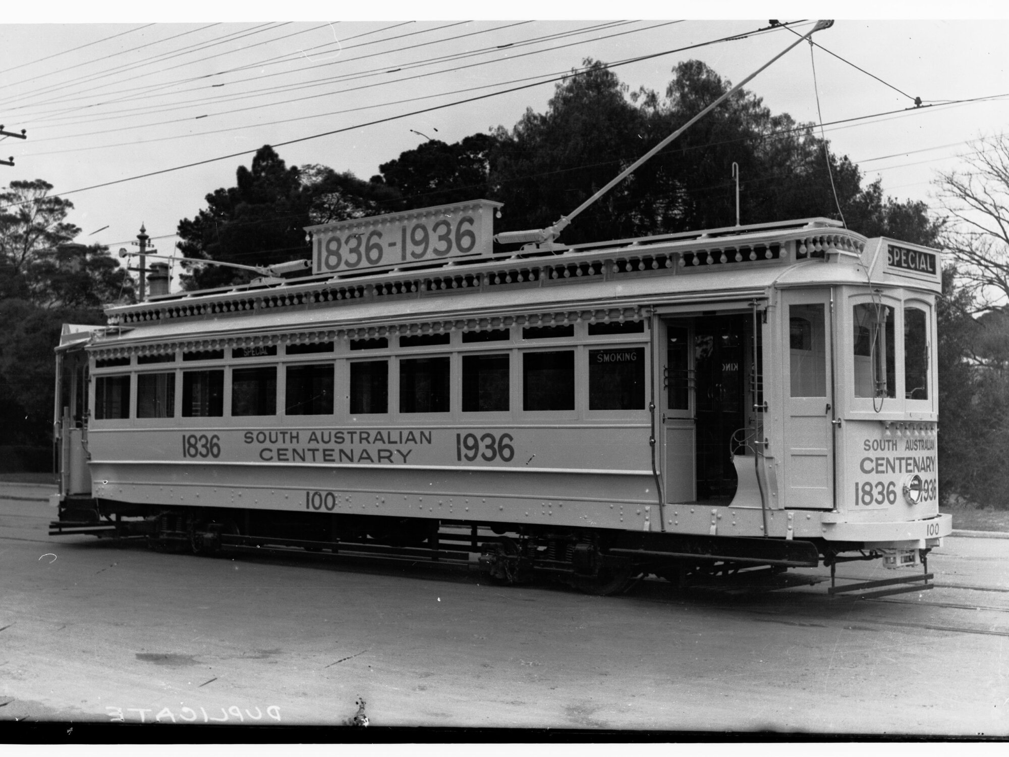 Tram decorated to celebrate state centenary