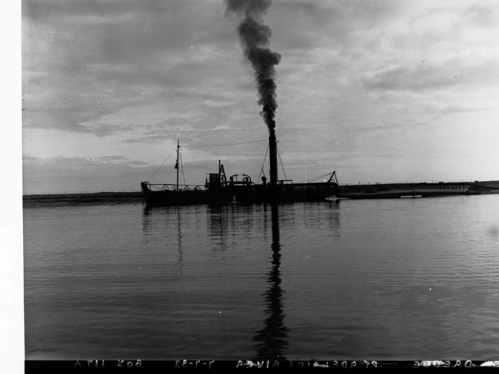The steam dredge 'South Australian' on Port Adelaide River