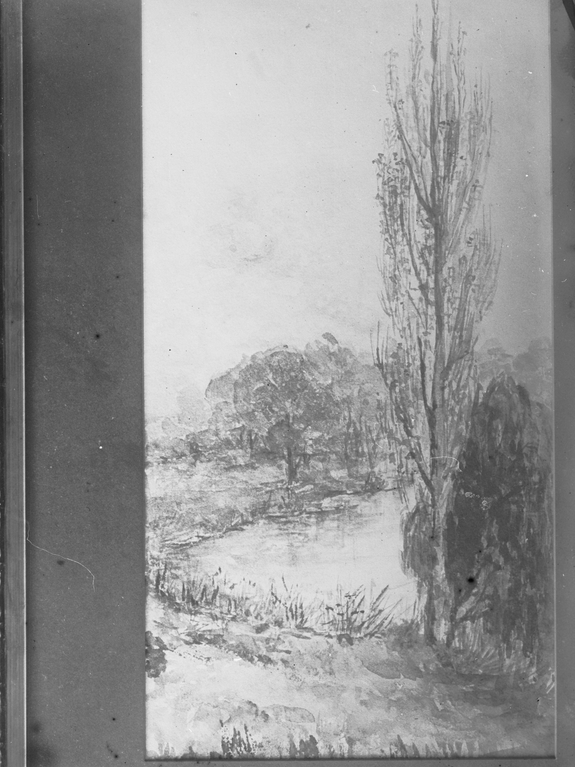 Landscape of lake and trees,  by School of Arts , South Australia student