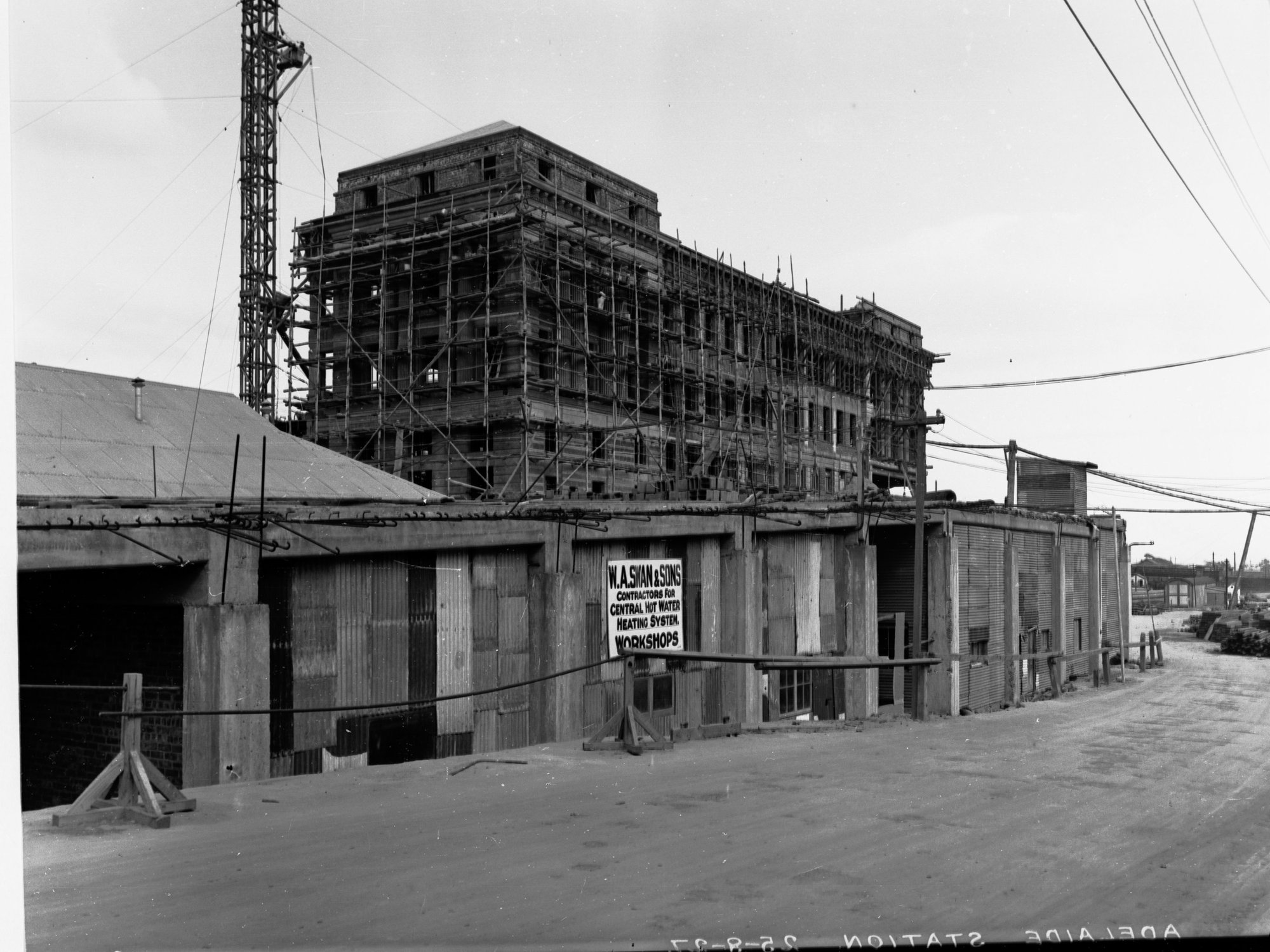 Construction of Adelaide Railway Station