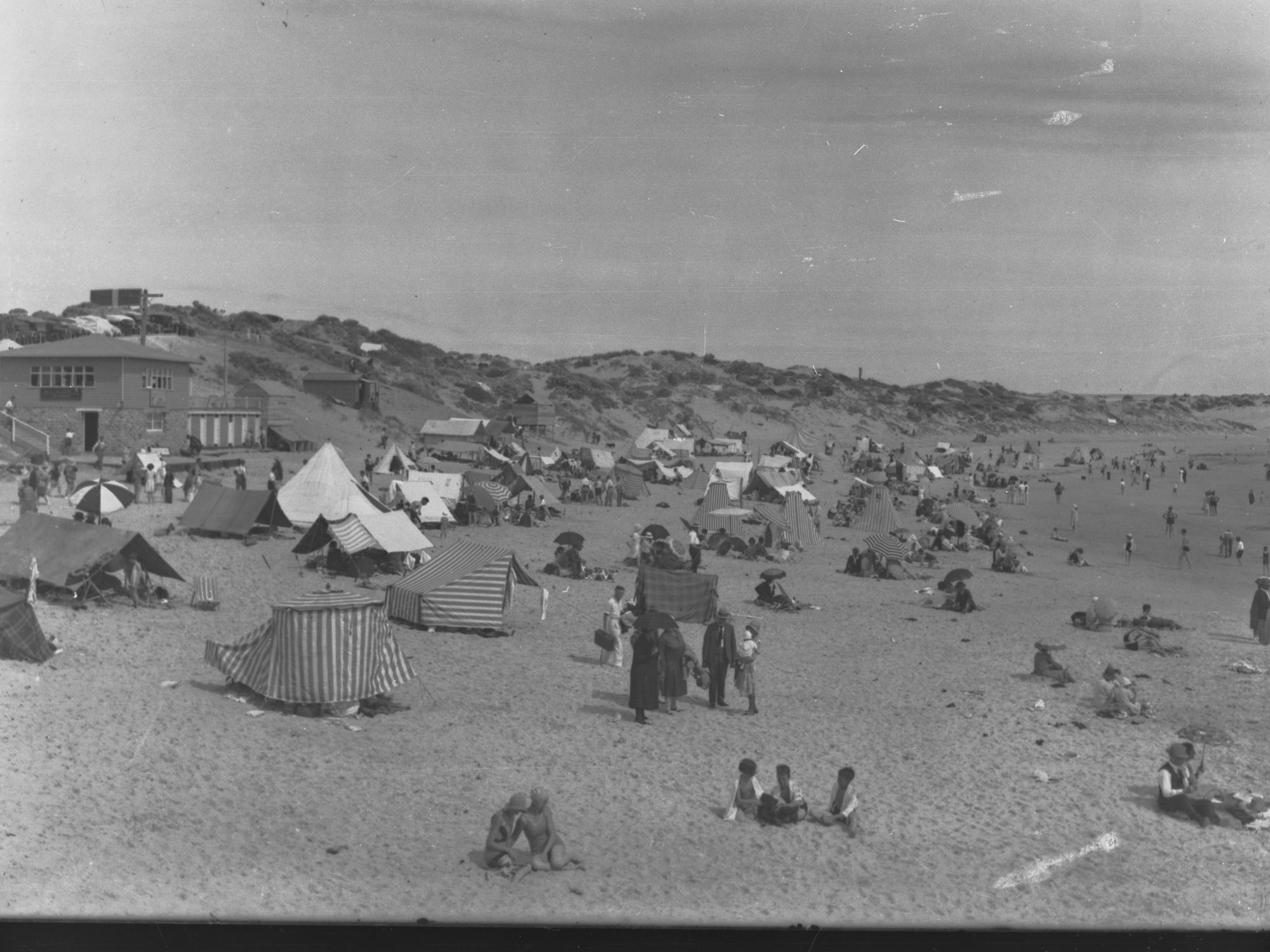 Beach Scene at Port Noarlunga Lots of Families and Children Playing