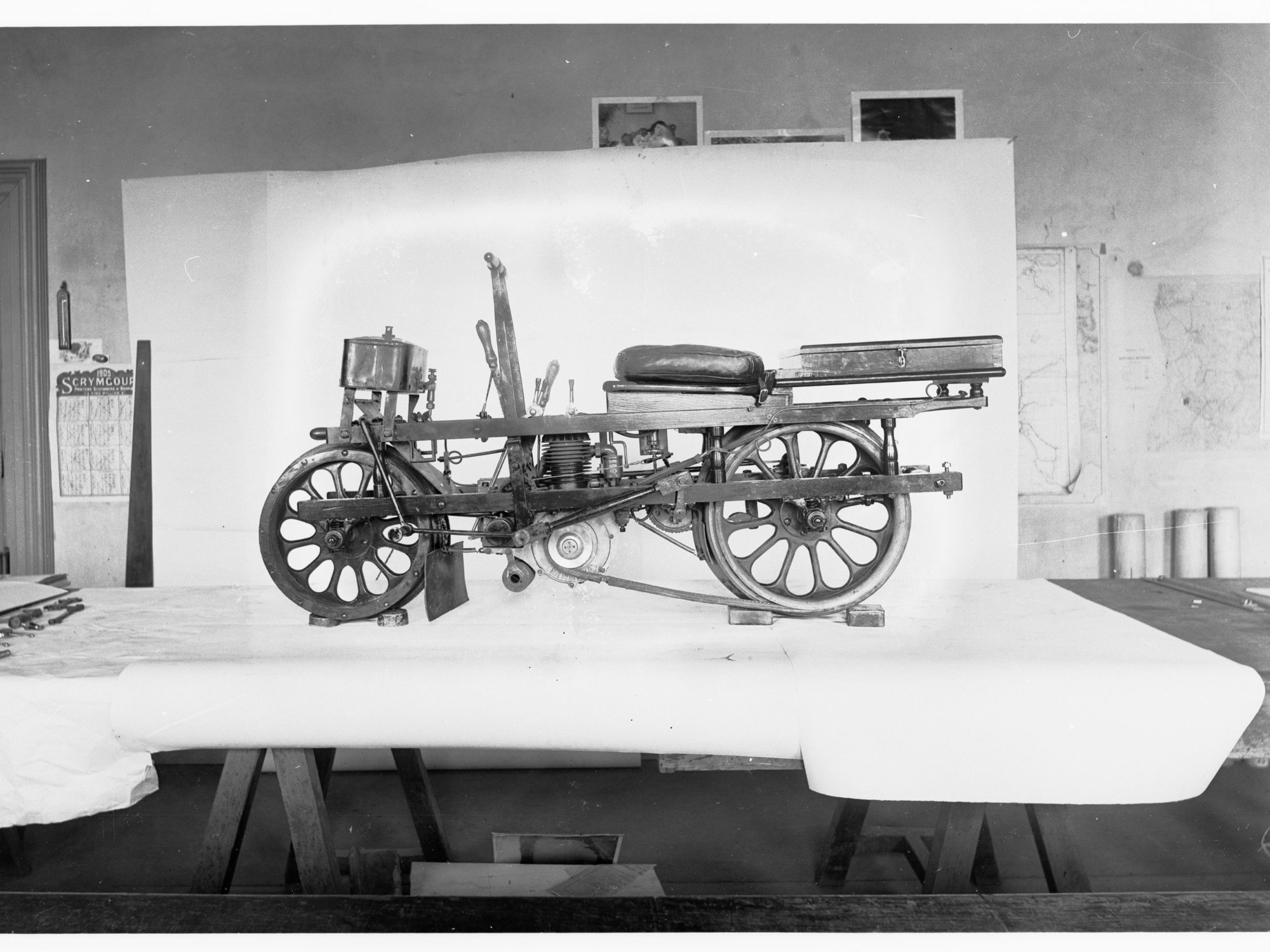 Railway Motor Tricycle on display - South Australian Railway negatives