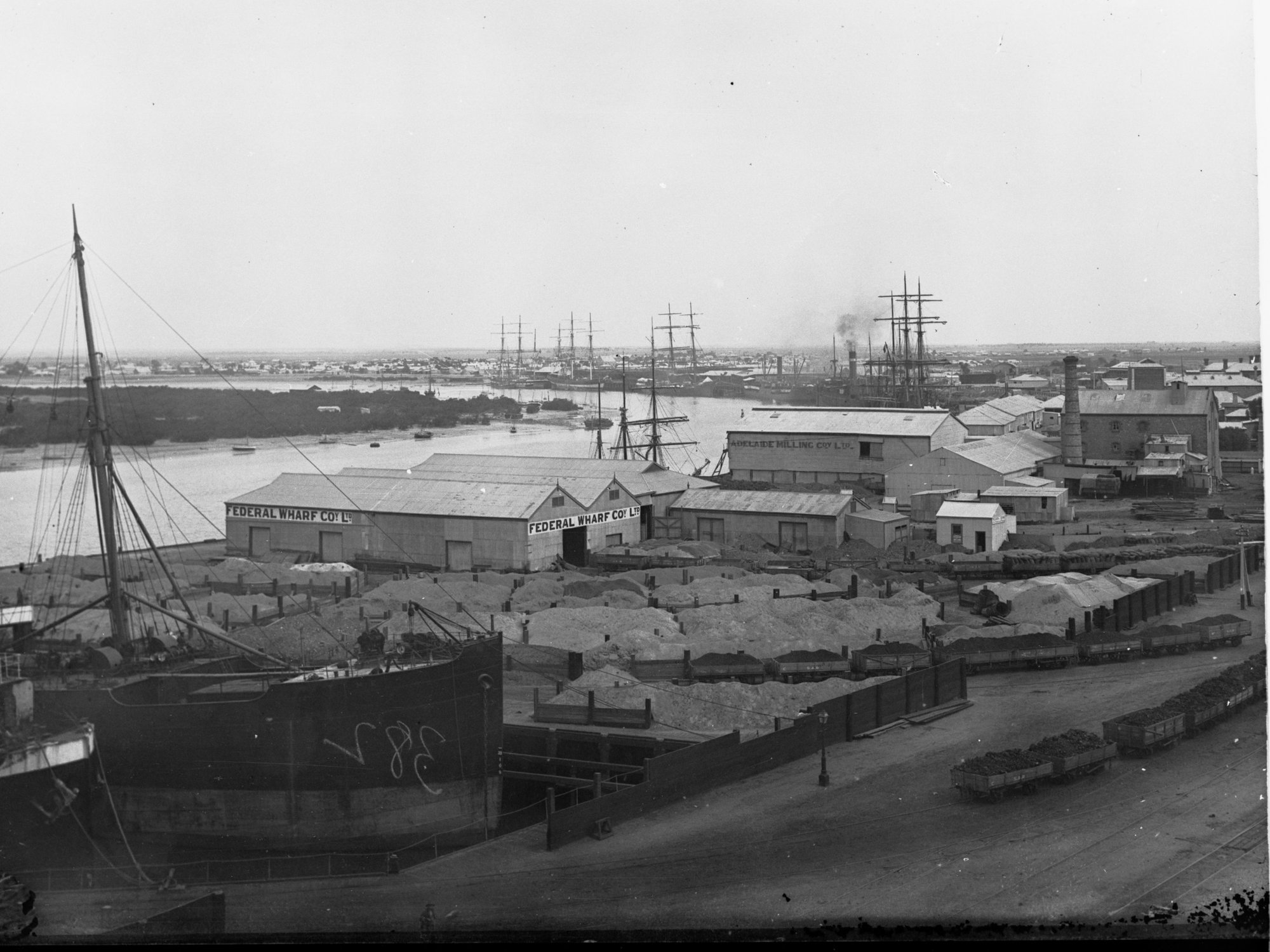 Port Pirie Showing Factories and a Harbour