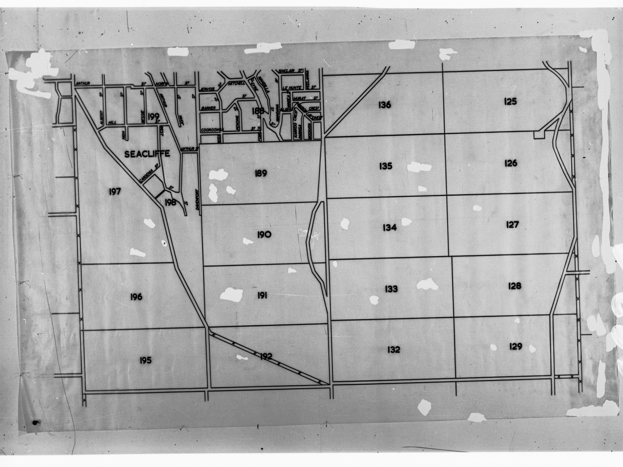Map of Seacliff - E&amp;WS negatives