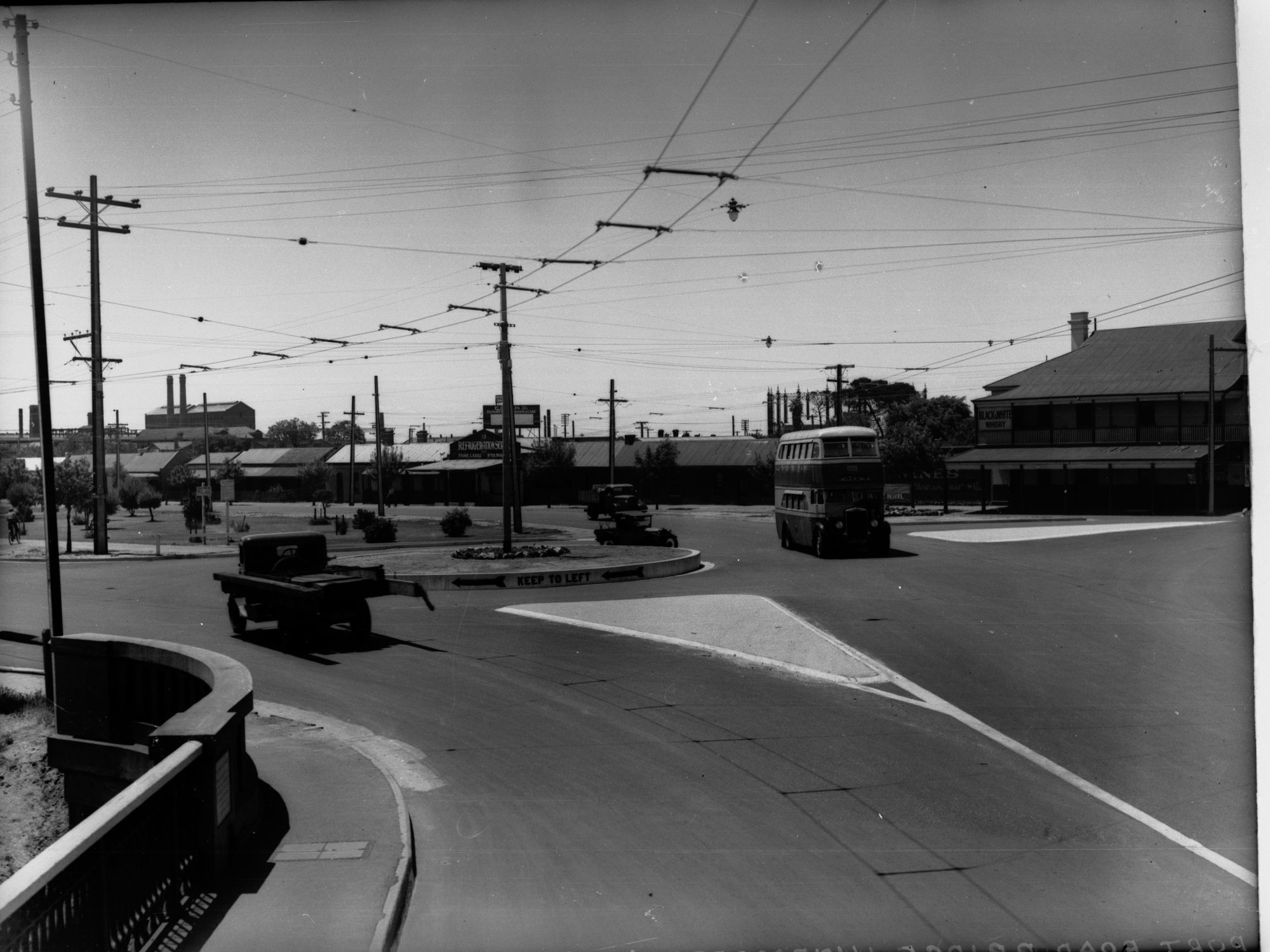 Port Road bridge at Hindmarsh showing double decker bus