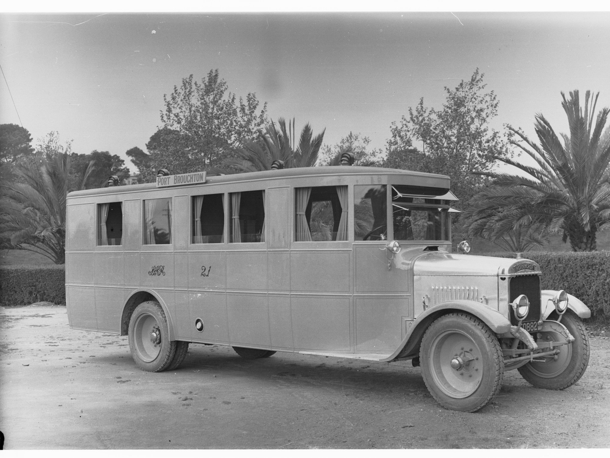 Thornycroft bus, no. 21 for Port Broughton service