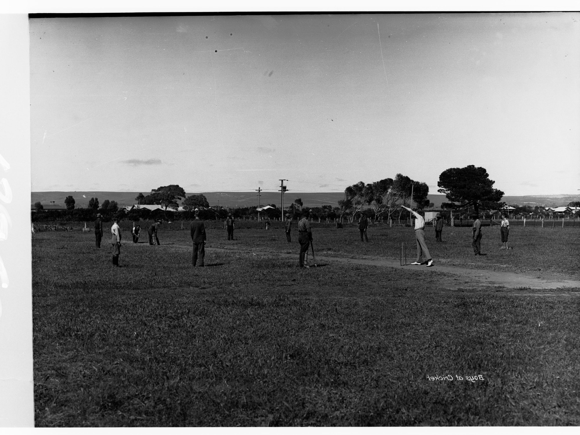 Cricket game at Minda Home, Brighton, c1931