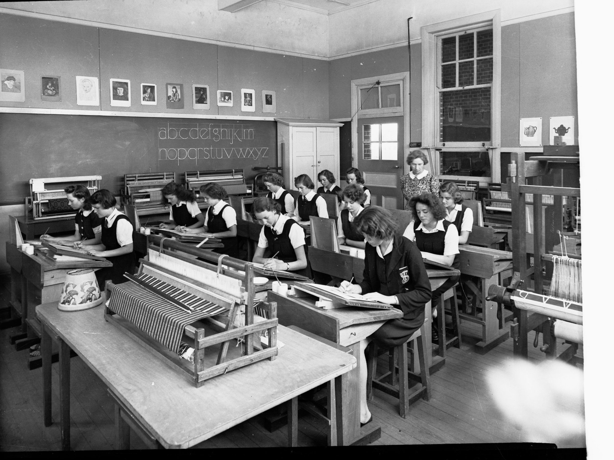 Unley Girls Technical School - Weaving Class