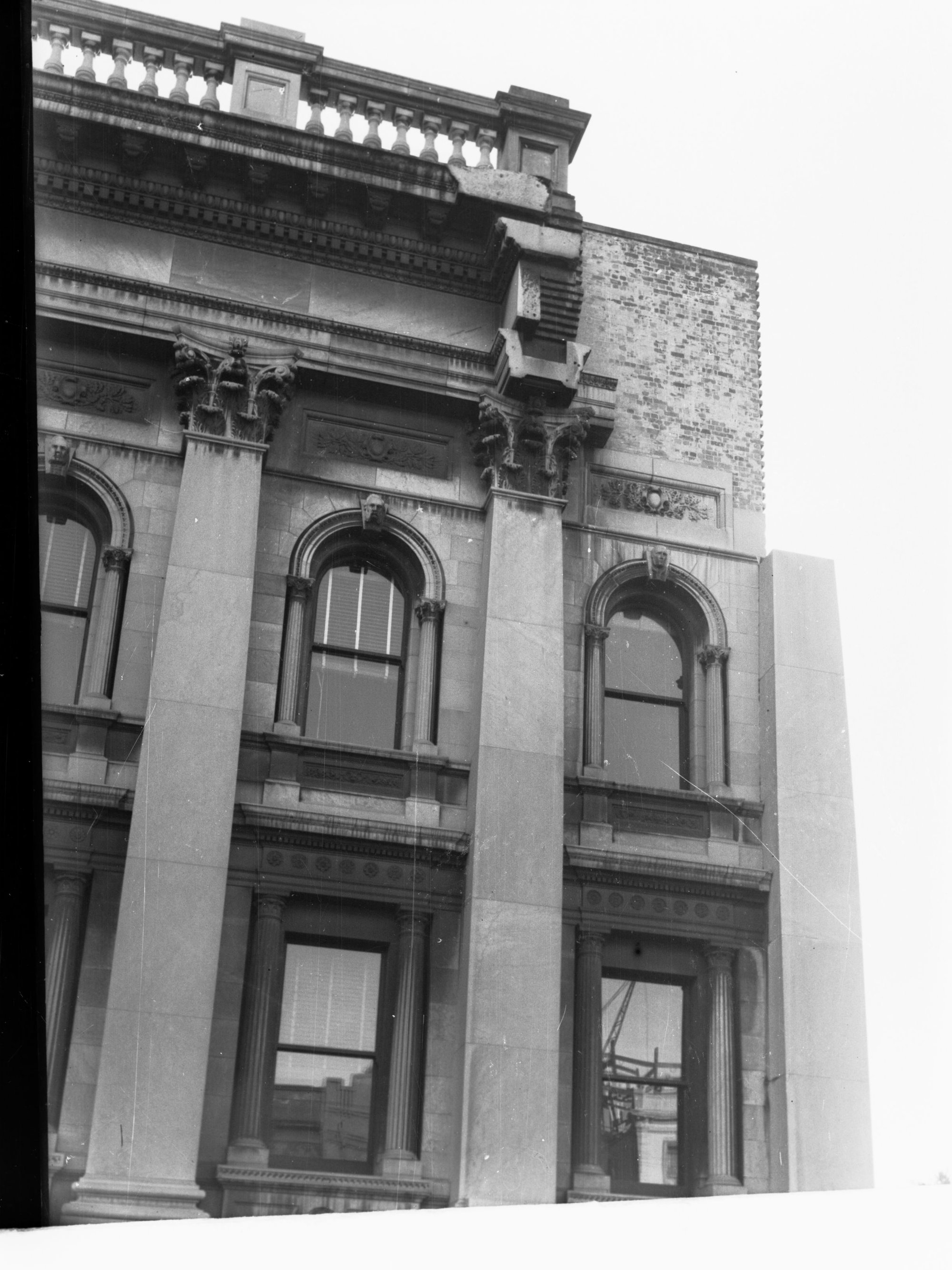 Close up of top corner  of Parliament House