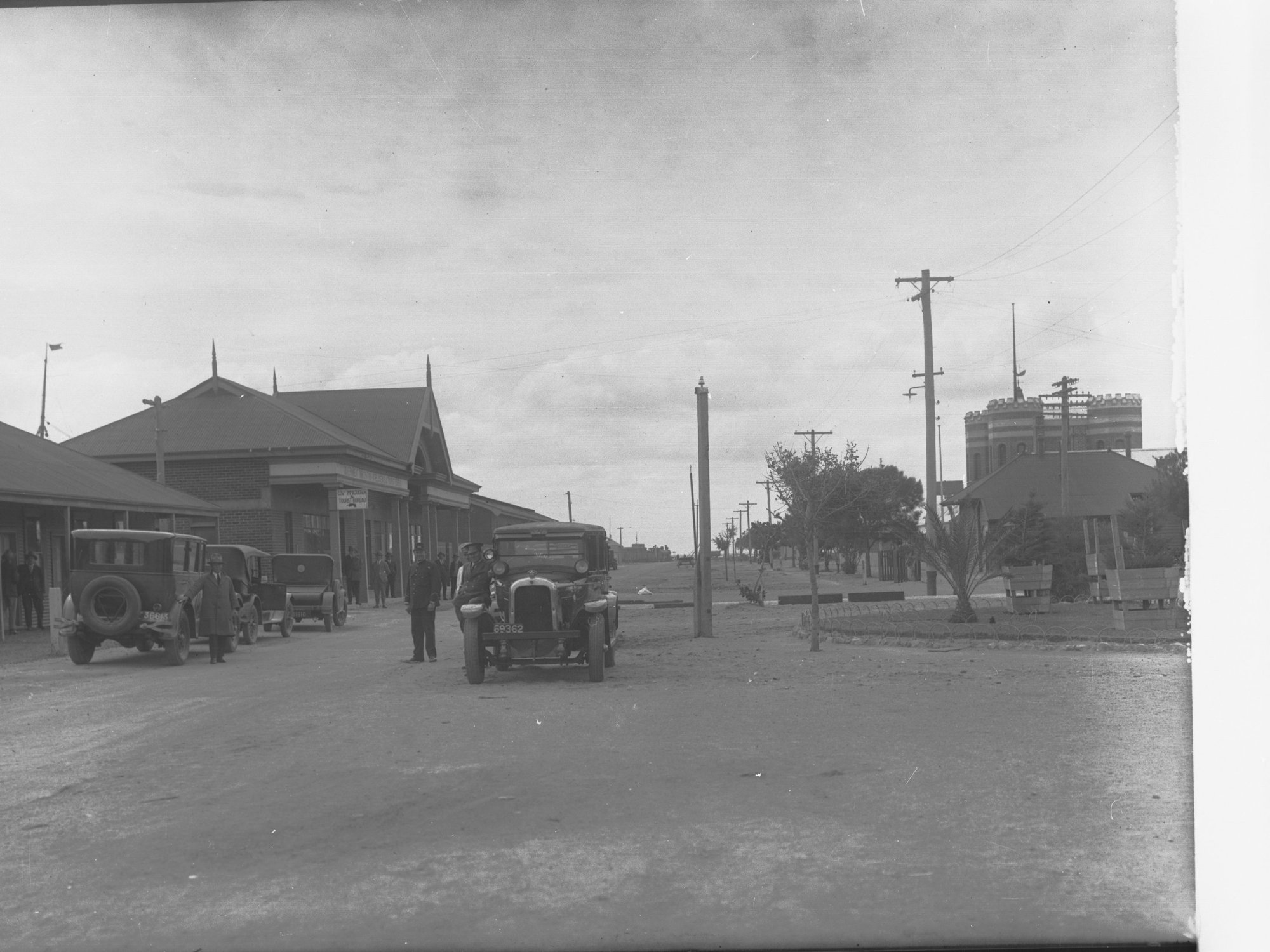 Street at Outer Harbour Showing Taxis and Automobiles