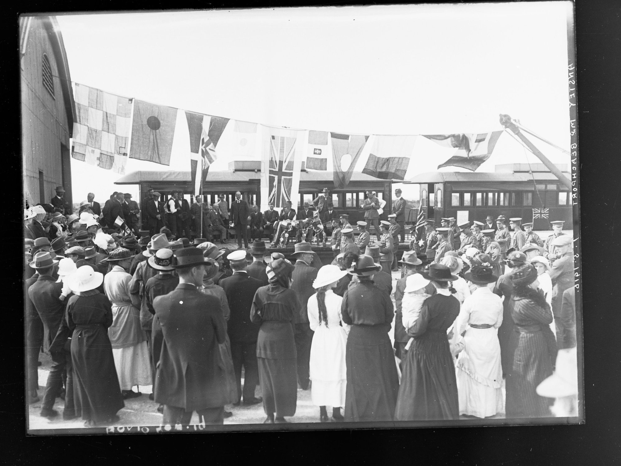 Recruiting at Beachport Railway Station 