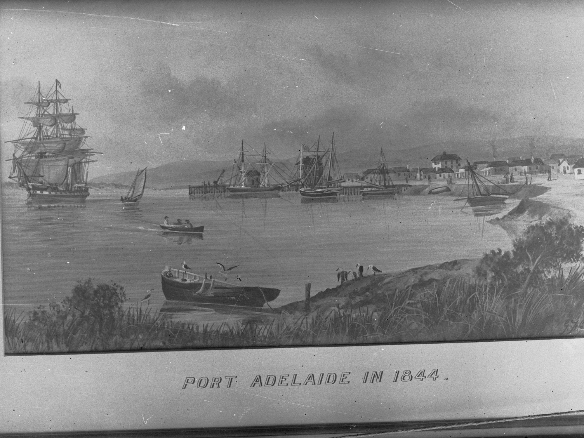 Painting of Port Adelaide in 1844 (painted by G F Gregory) - copied 10 August 1923