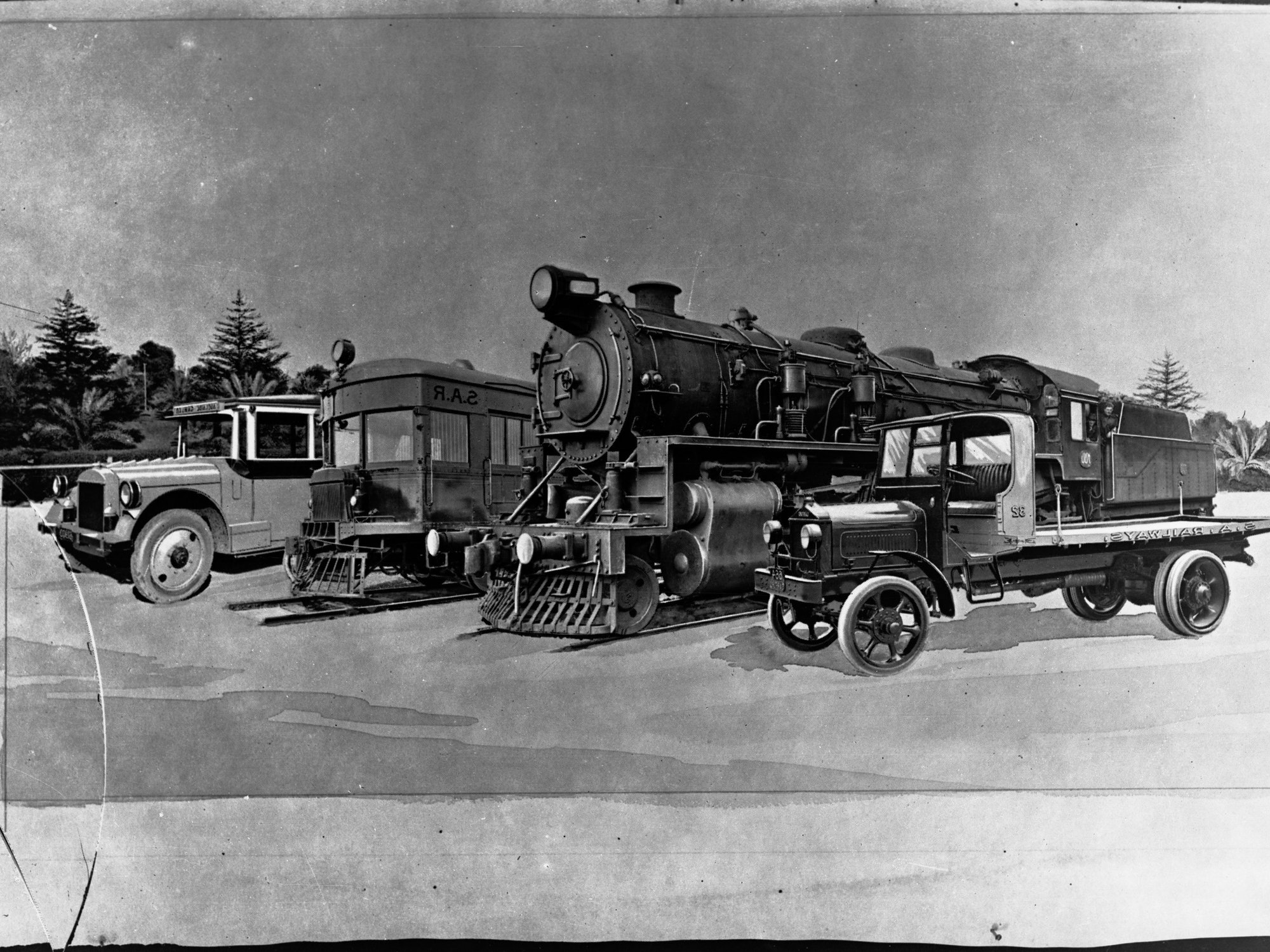 South Australian Railways Vehicles - Truck Locomotive Engine - Railcar - Bus