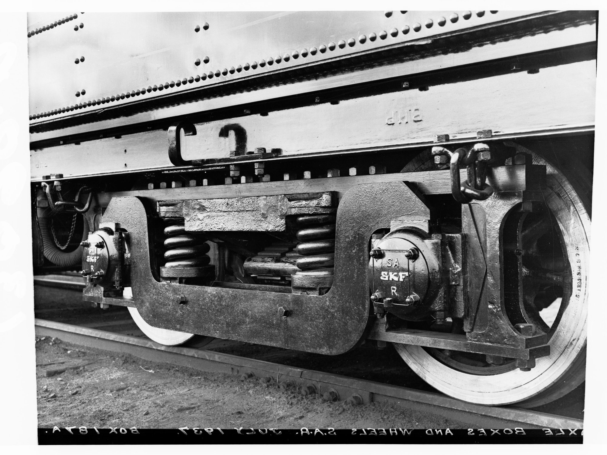 Axle and wheels railway locomotive - Islington Railway workshop