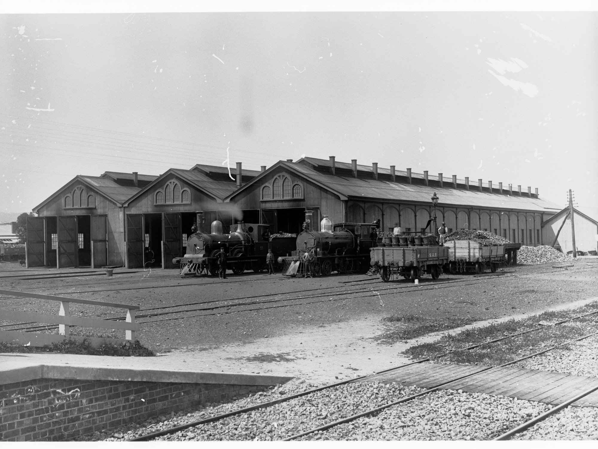 Islington Railway Workshops - showing steam trains