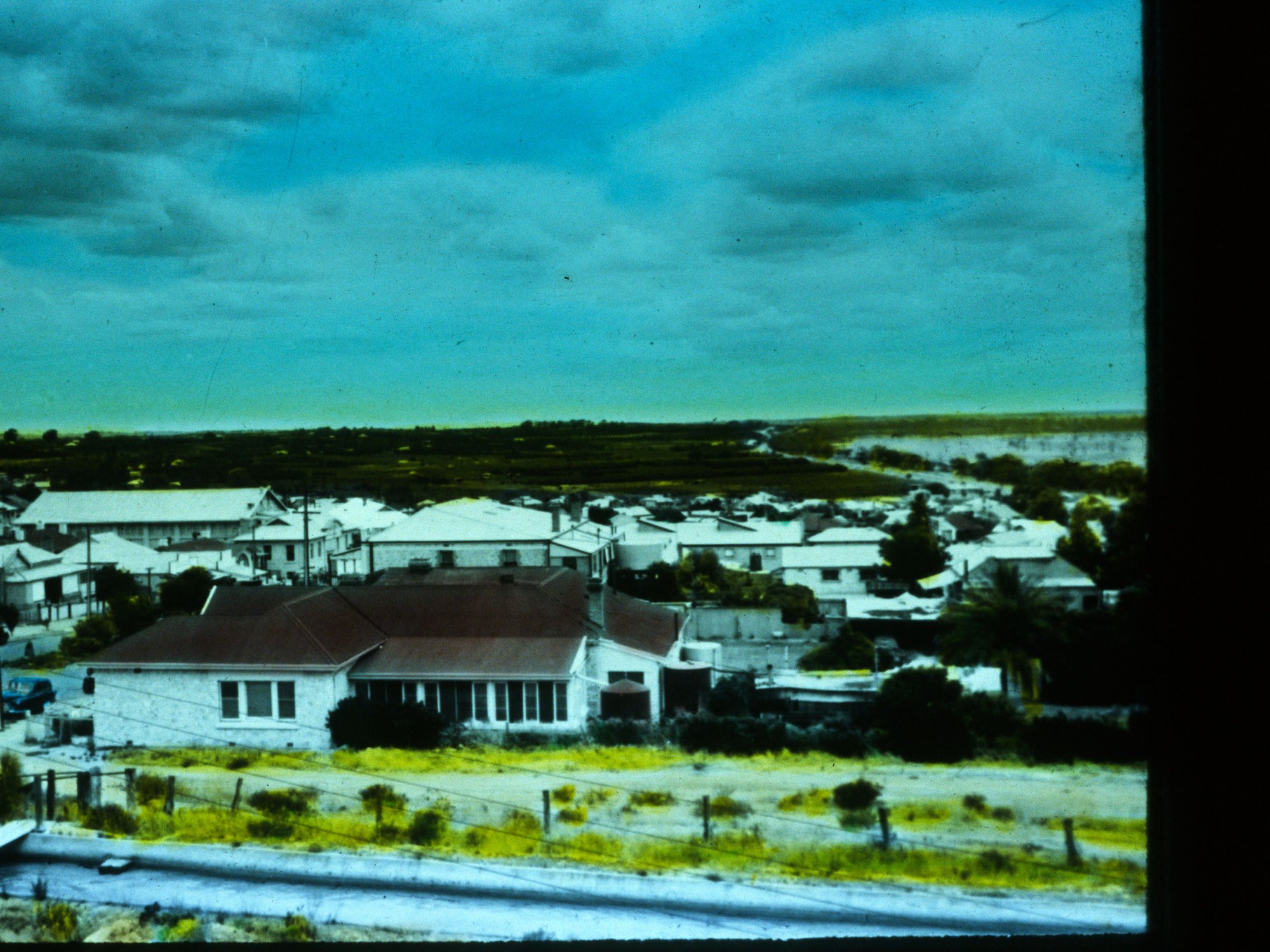Houses in a Country Town Showing Irrigation Channel