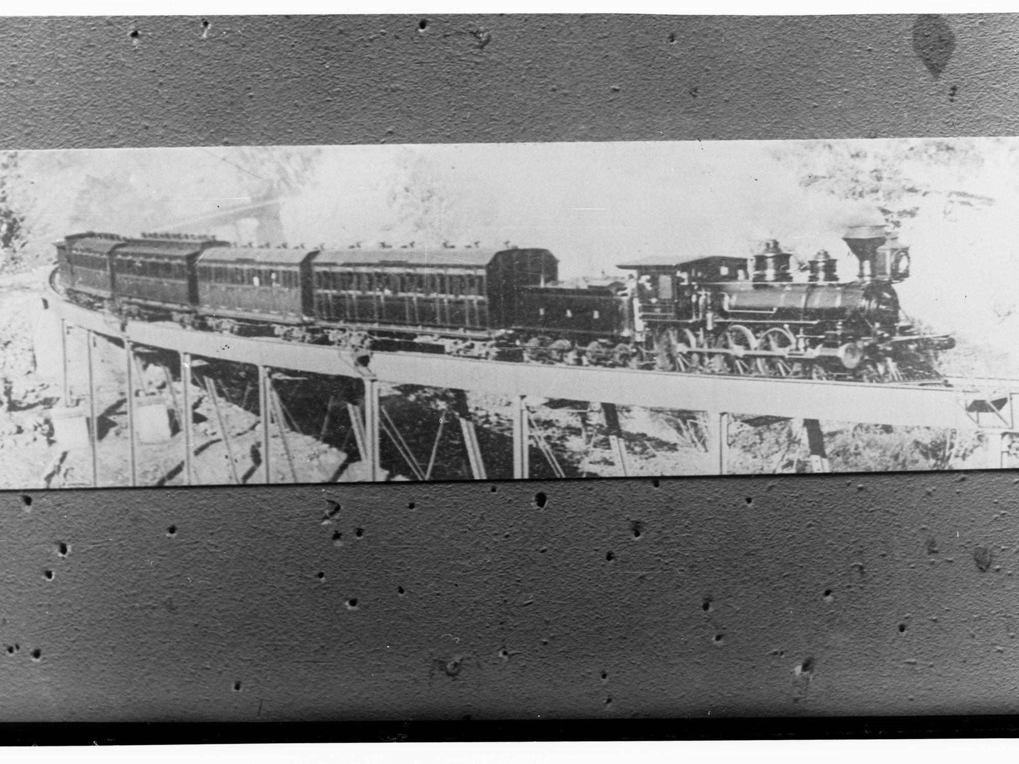 N Class locomotive crossing Eden Hills viaduct - copied for South Australian Railways 1929