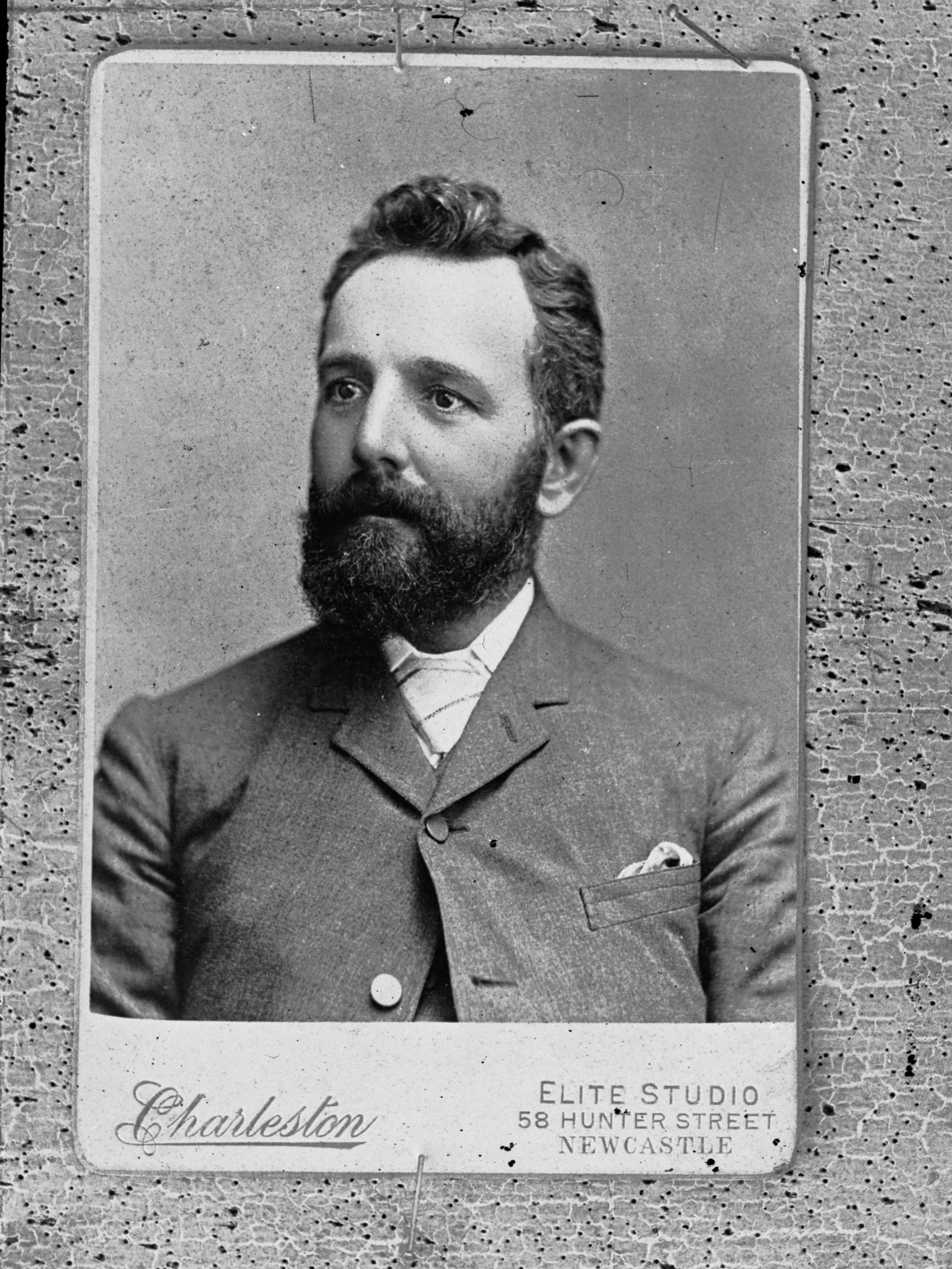 No information recorded - unidentified man - Portrait by Charleston, Elite Studio Newcastle