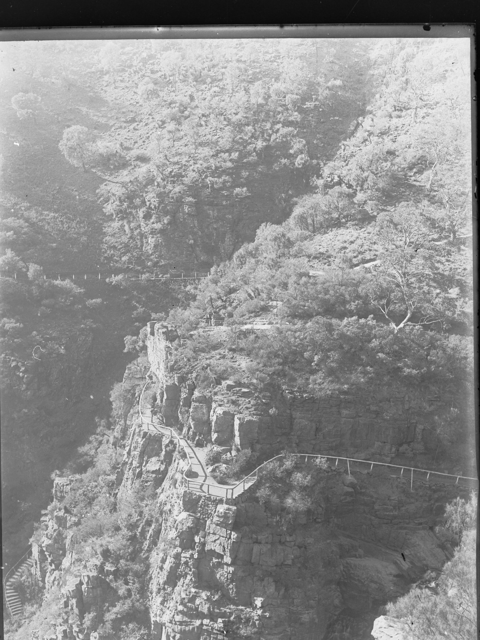Morialta Falls - Gorge Morialta showing stairway on rocks