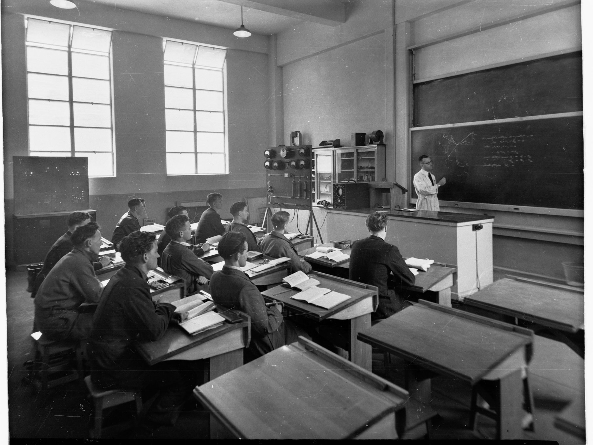 Engineering Trades School - Men in Classroom