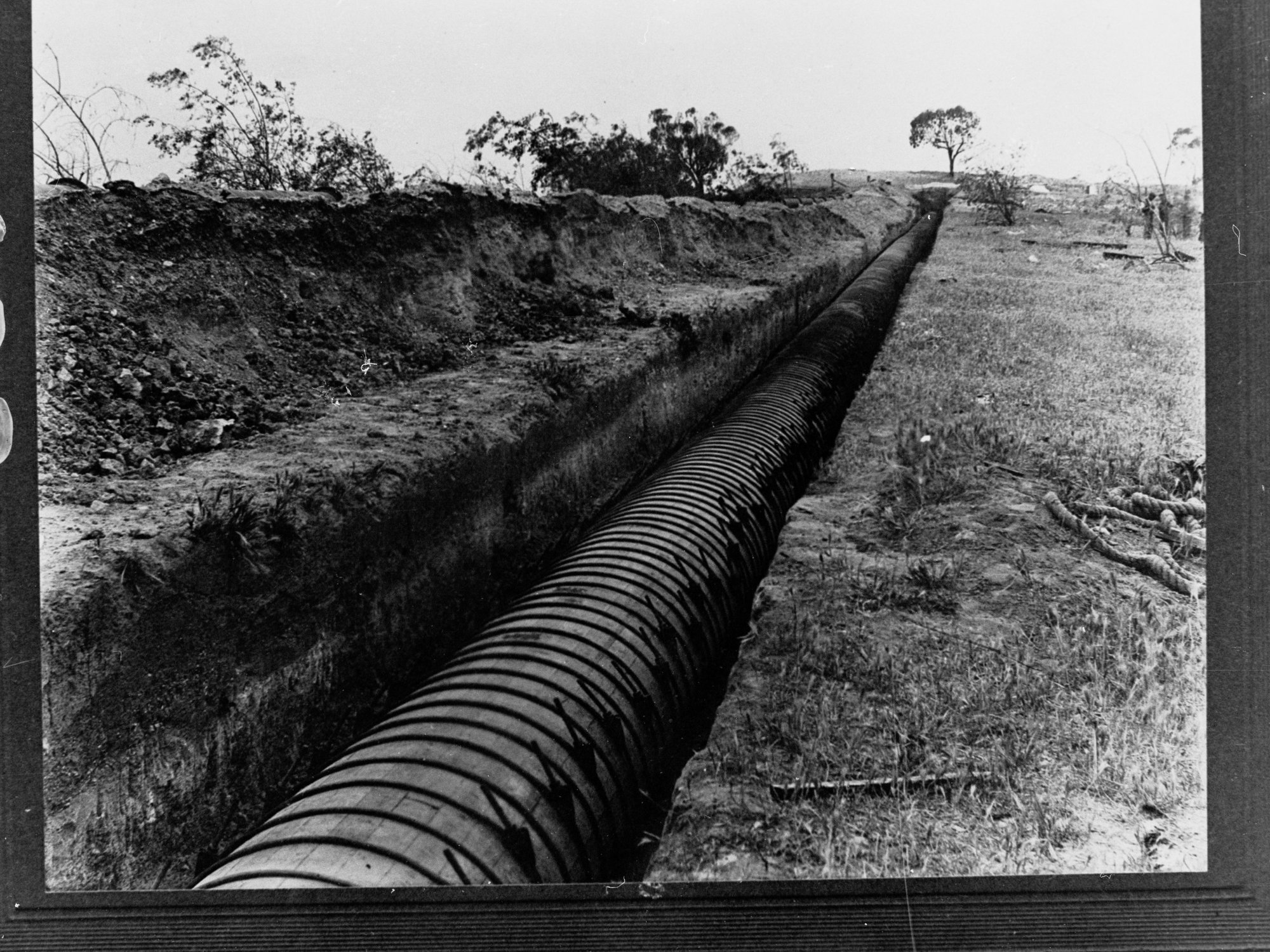 Pipeline in a trench