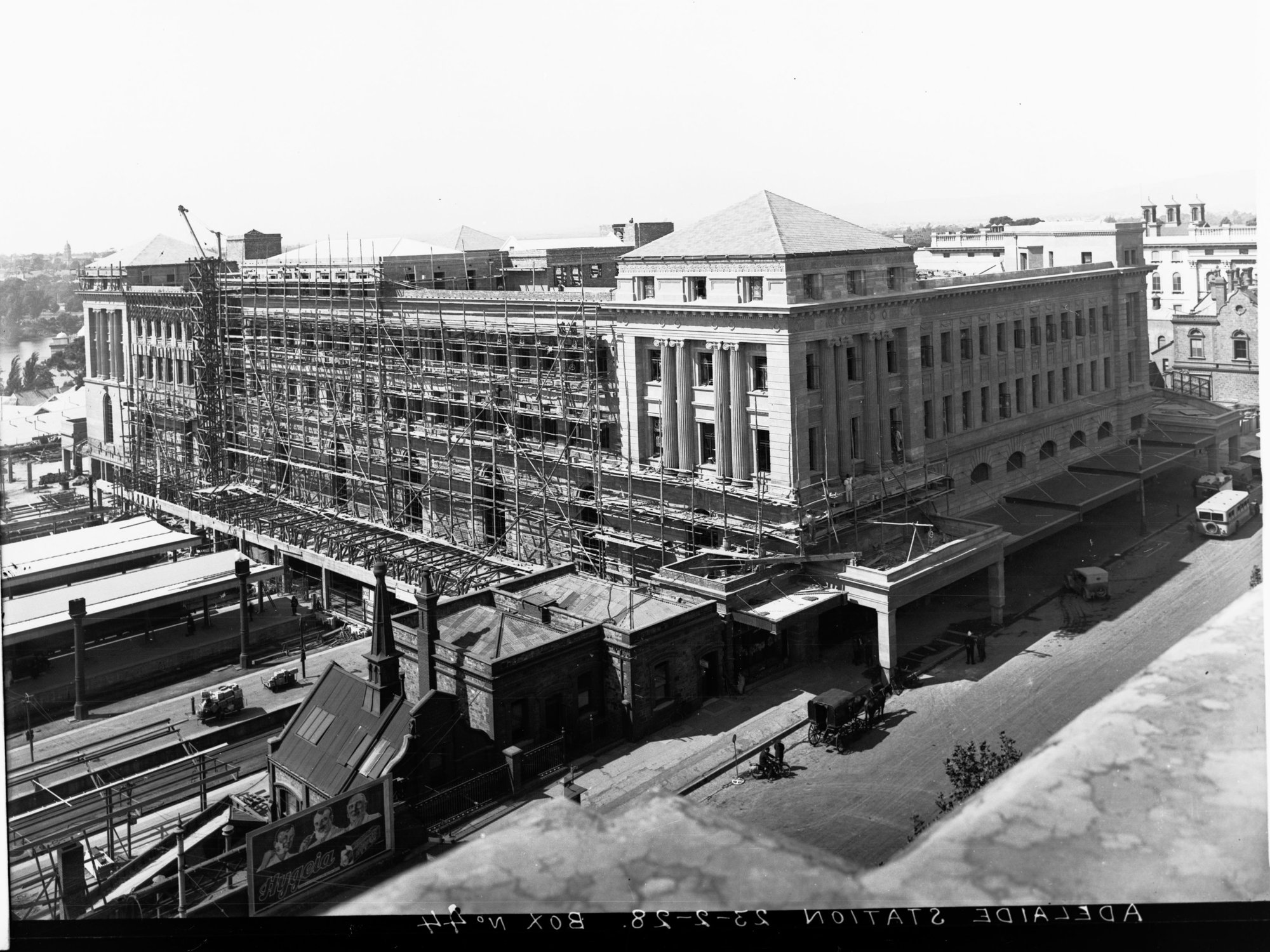 Adelaide Railway Station Under Construction Showing North Terrace