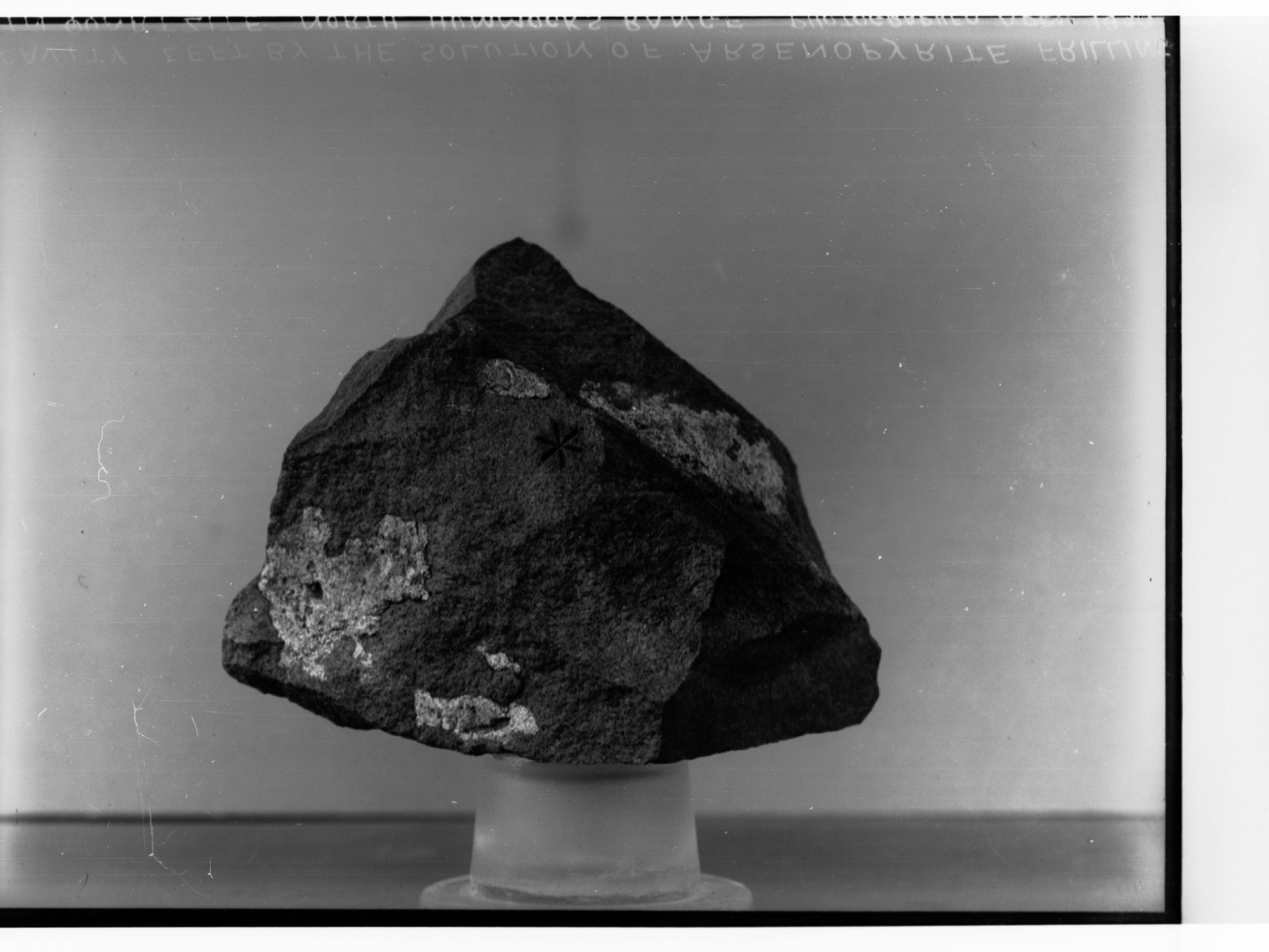 Cavity left by the solution of arsenopyrite frilling in quartzite - North Hummock Range