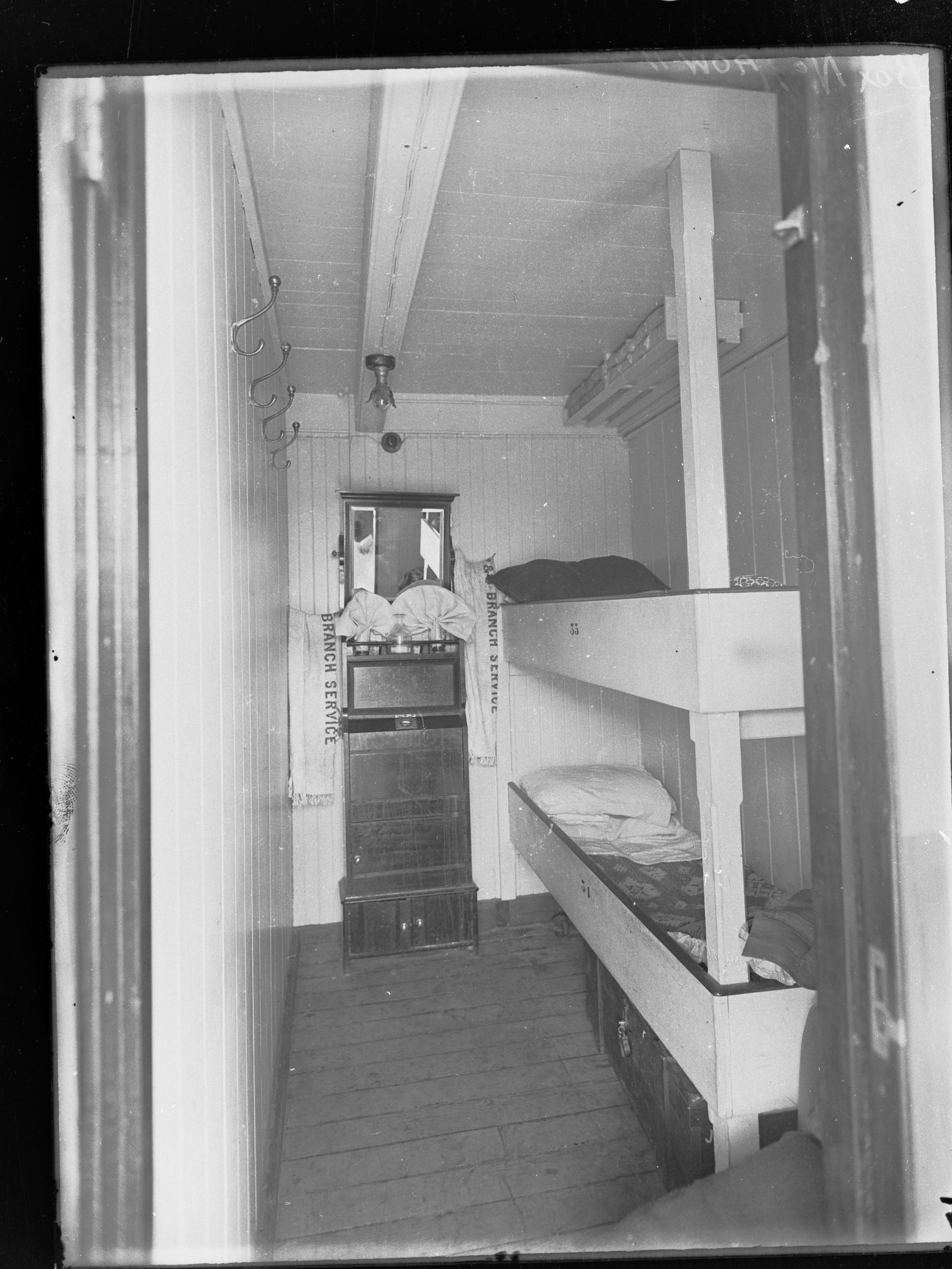 S S Commonwealth, steamship, view of sleeping quarters