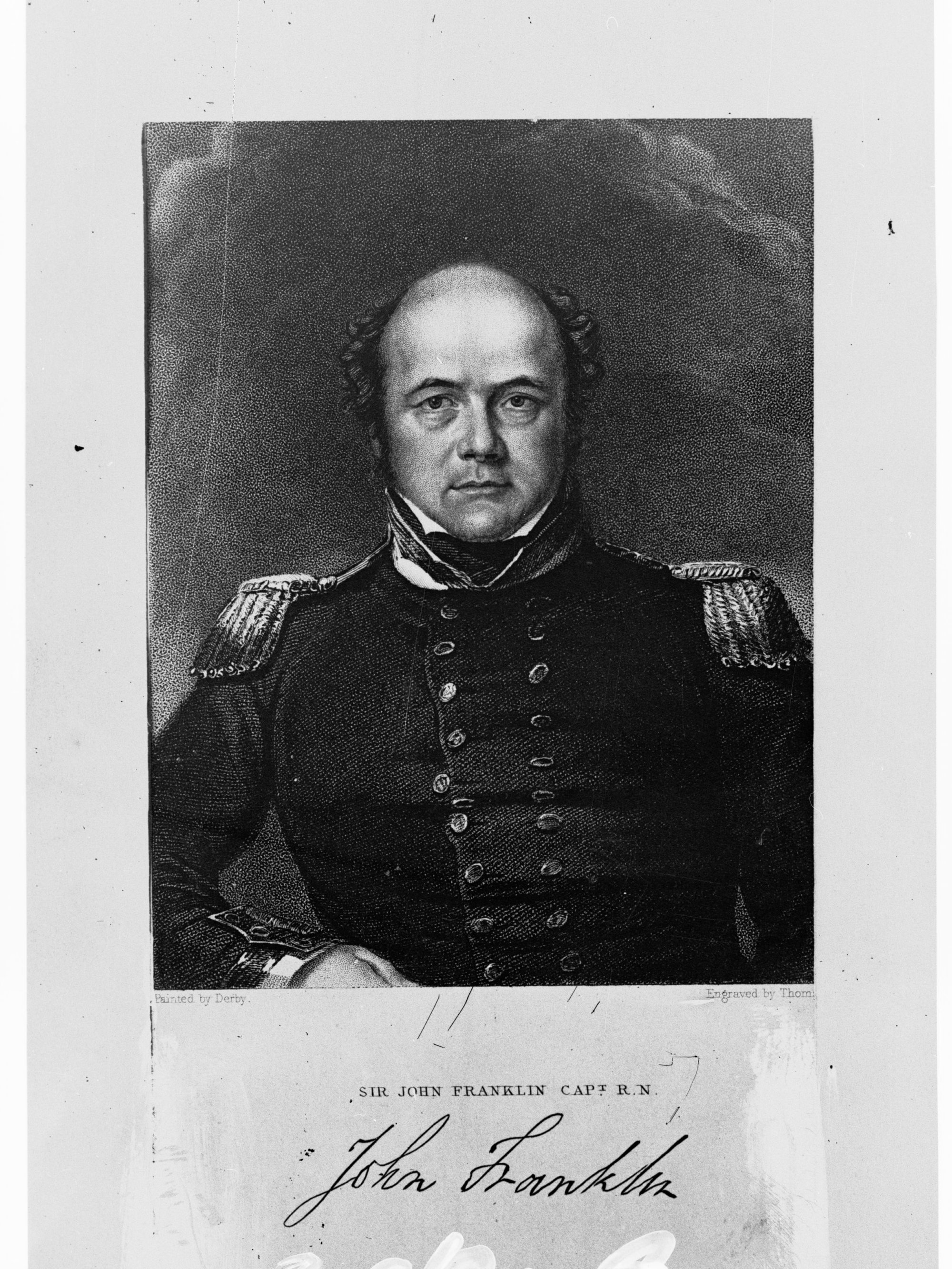 Portrait of Sir John Franklin - 1786-1847 - Legislator - Fifth Governor of Tasmania