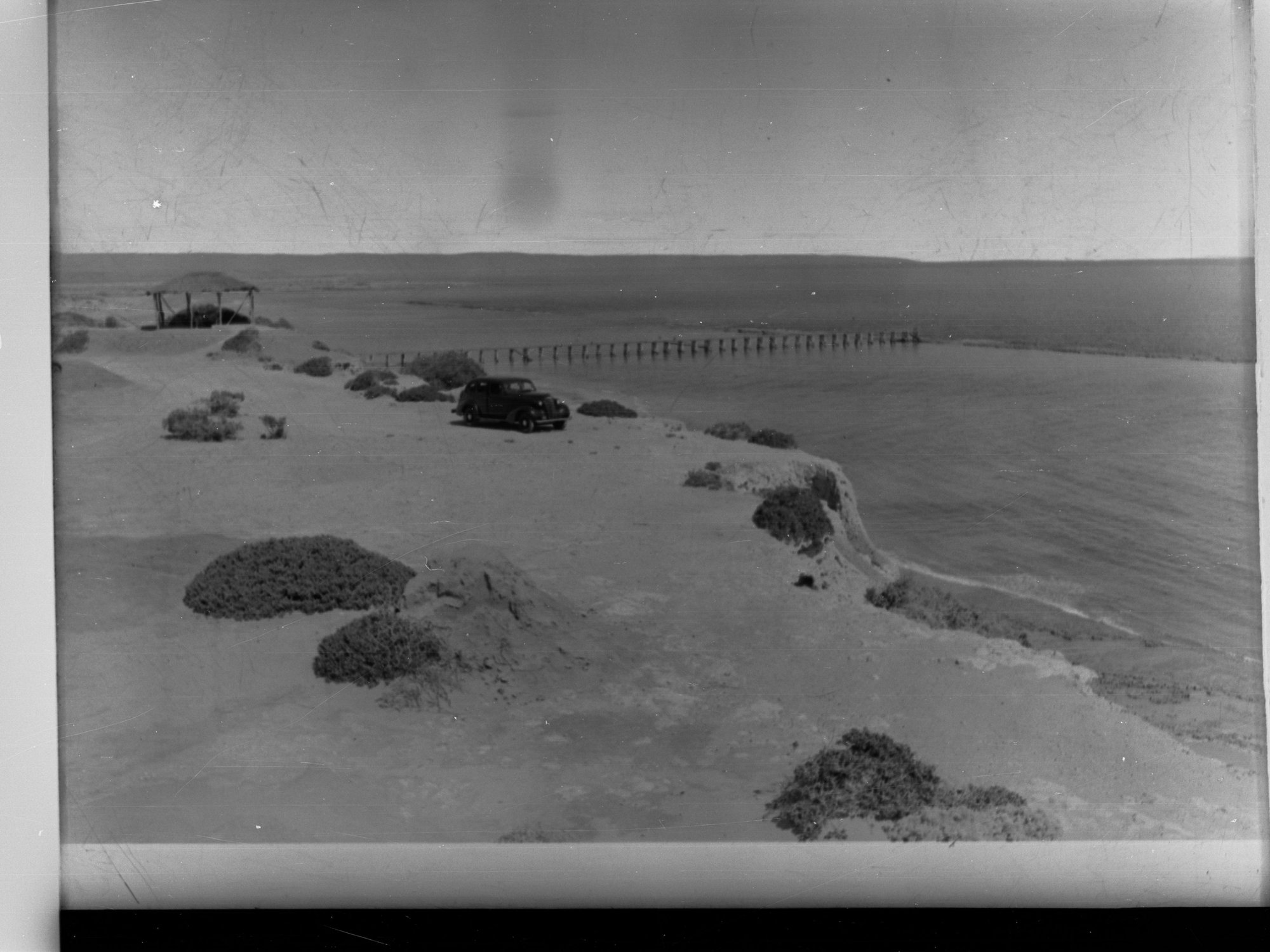 Port Noarlunga Beach Showing Jetty and Automobile