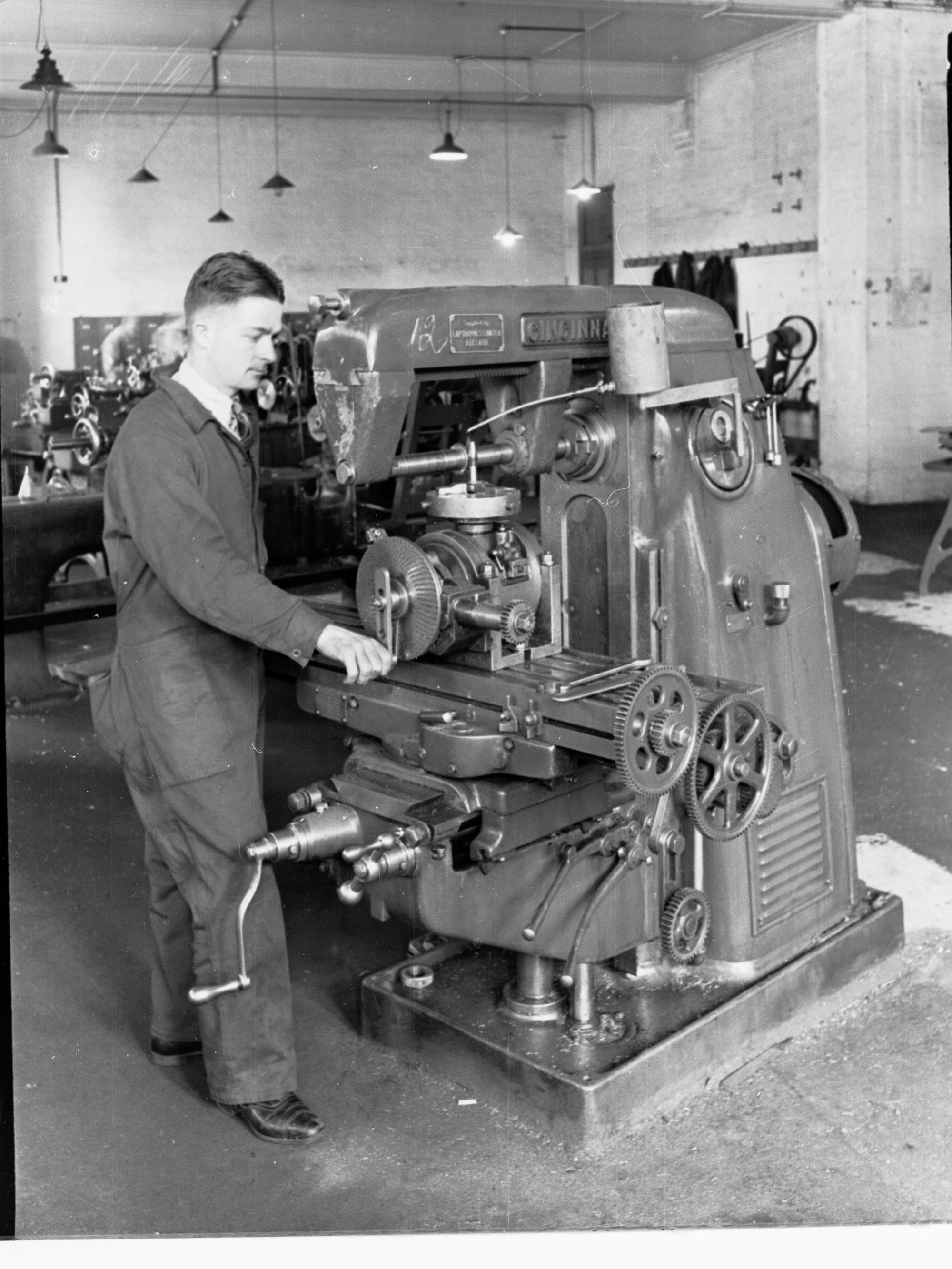 School of Mines Trade School, South  Australia machinery class room